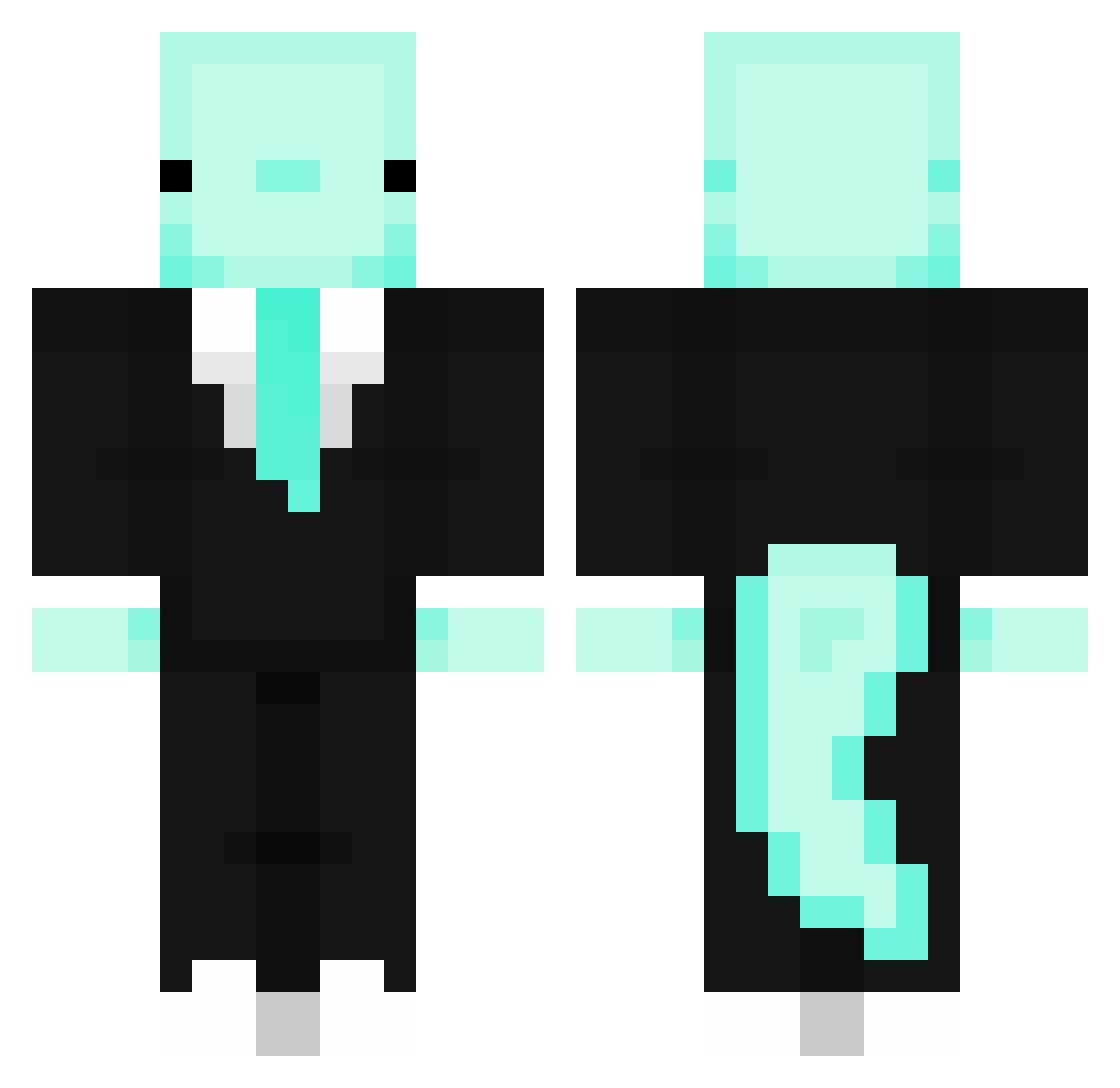 Mr_Sleepi Minecraft skin, front and back view