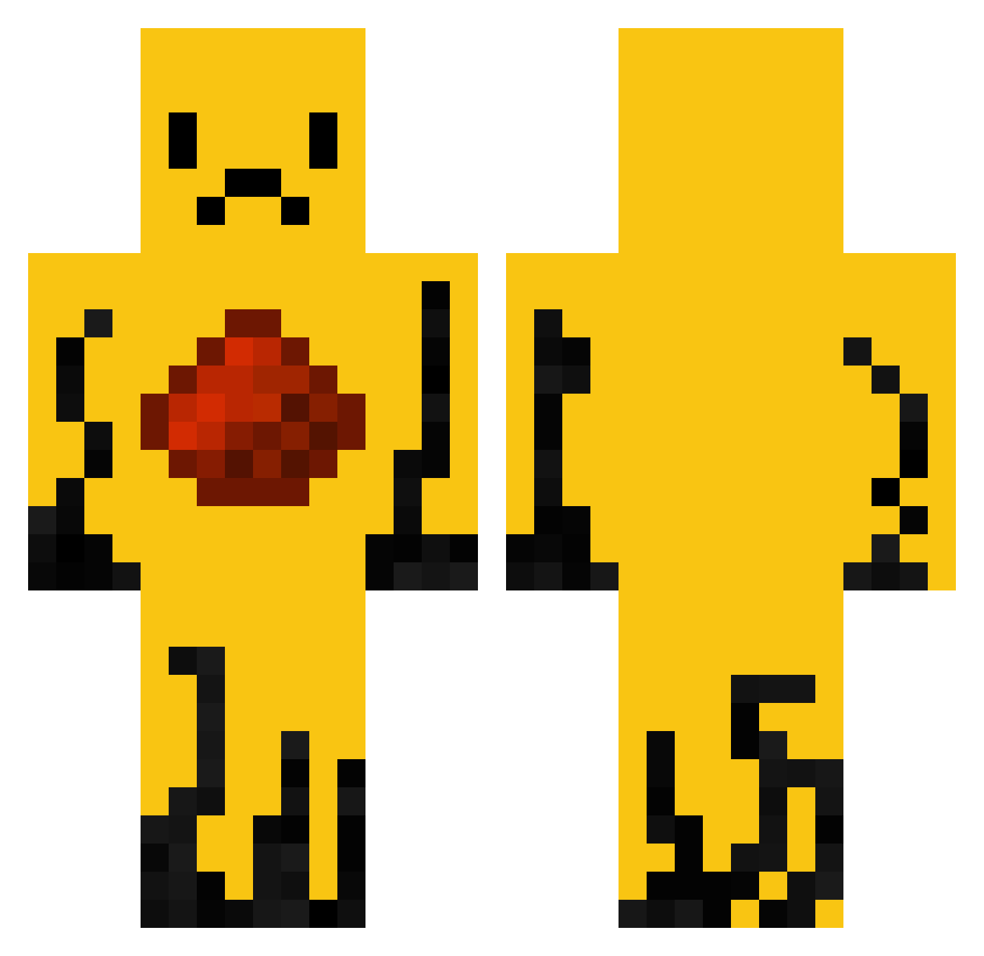 SuperSteve77777 Minecraft skin, front and back view