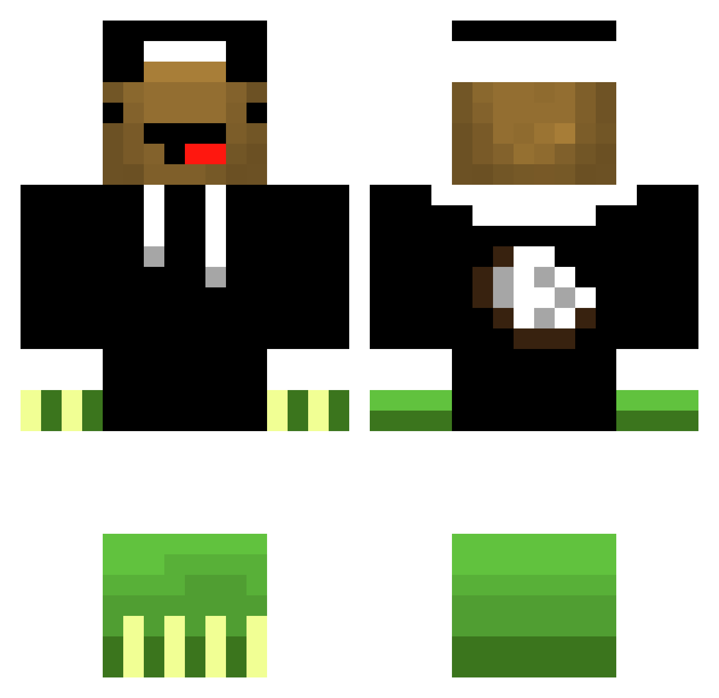 Dario_Greggio Minecraft skin, front and back view