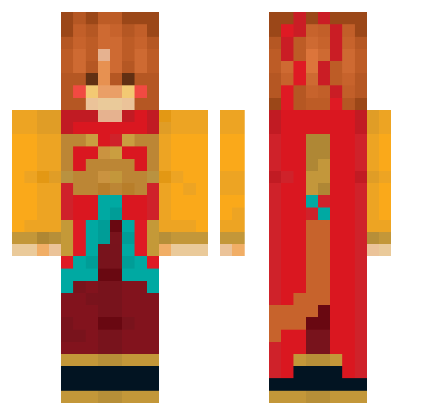TheSunSeth Minecraft skin, front and back view