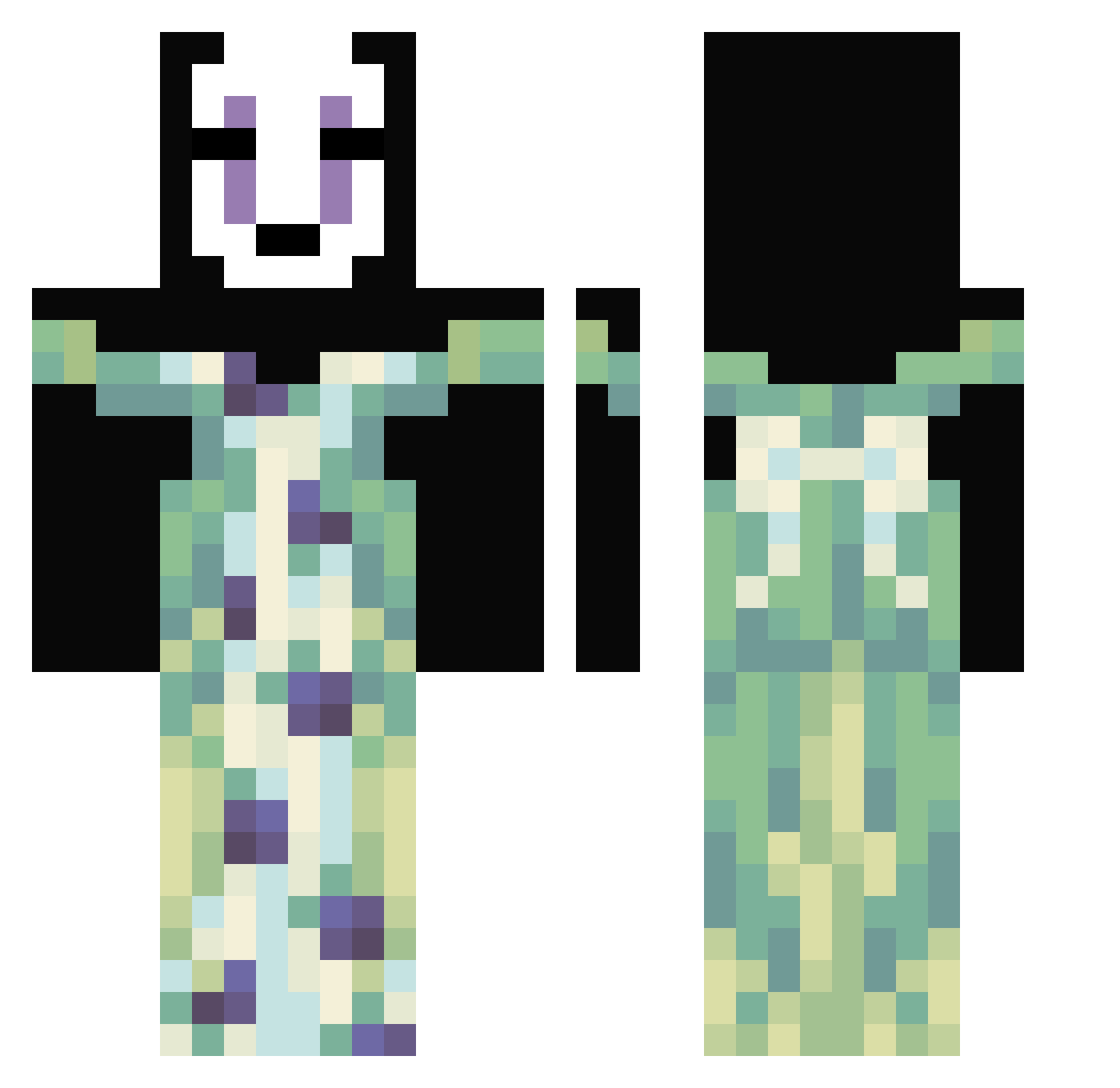 fadingflame101 Minecraft skin, front and back view