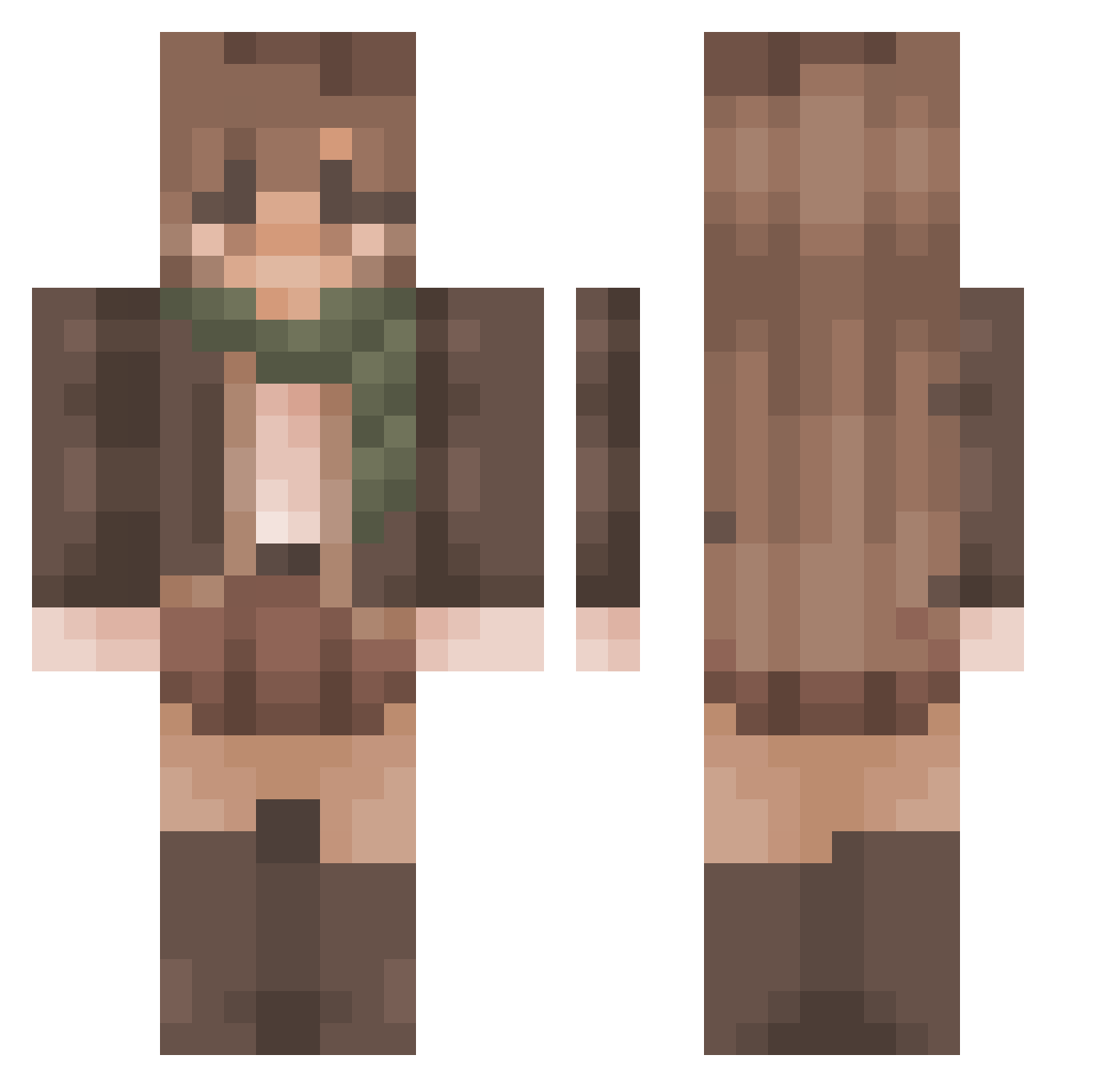 ilenna16 Minecraft skin, front and back view