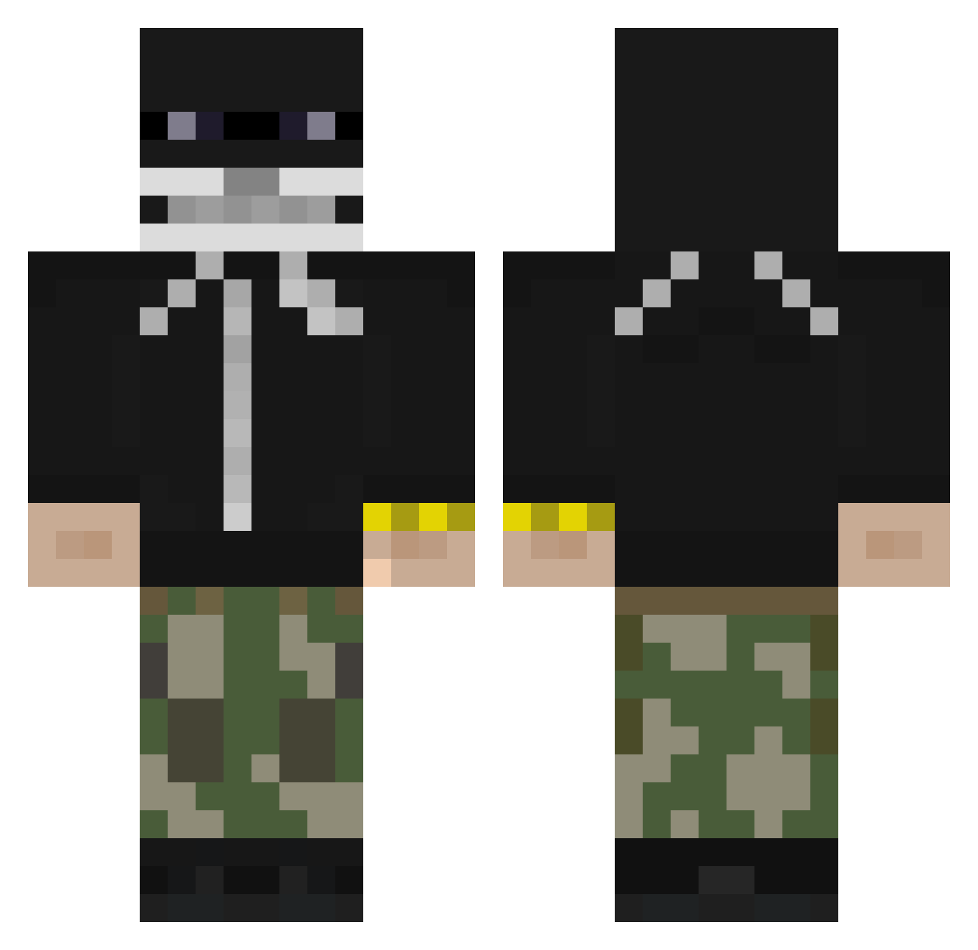 ULACH Minecraft skin, front and back view