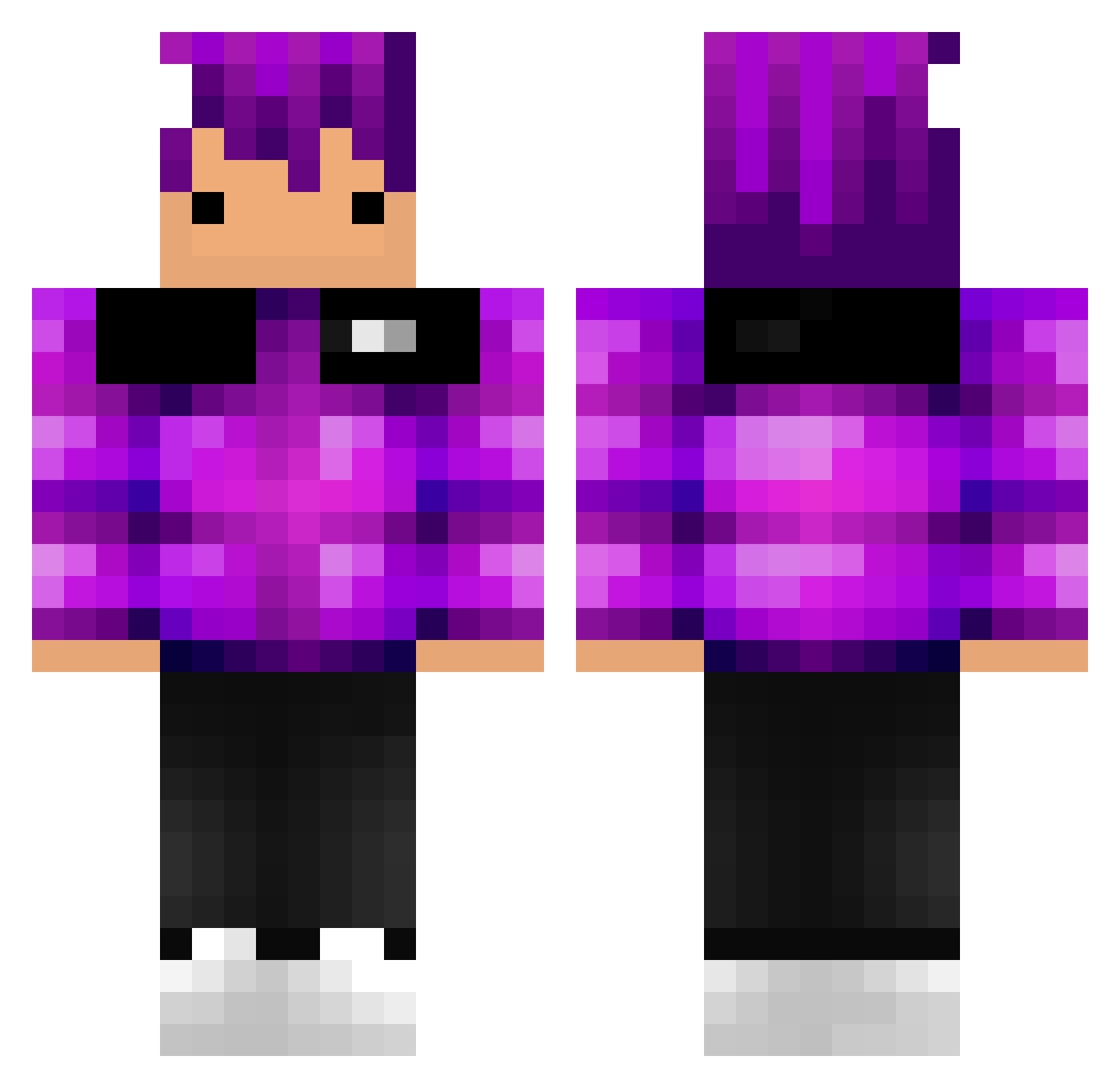 Tiloulou_1 Minecraft skin, front and back view