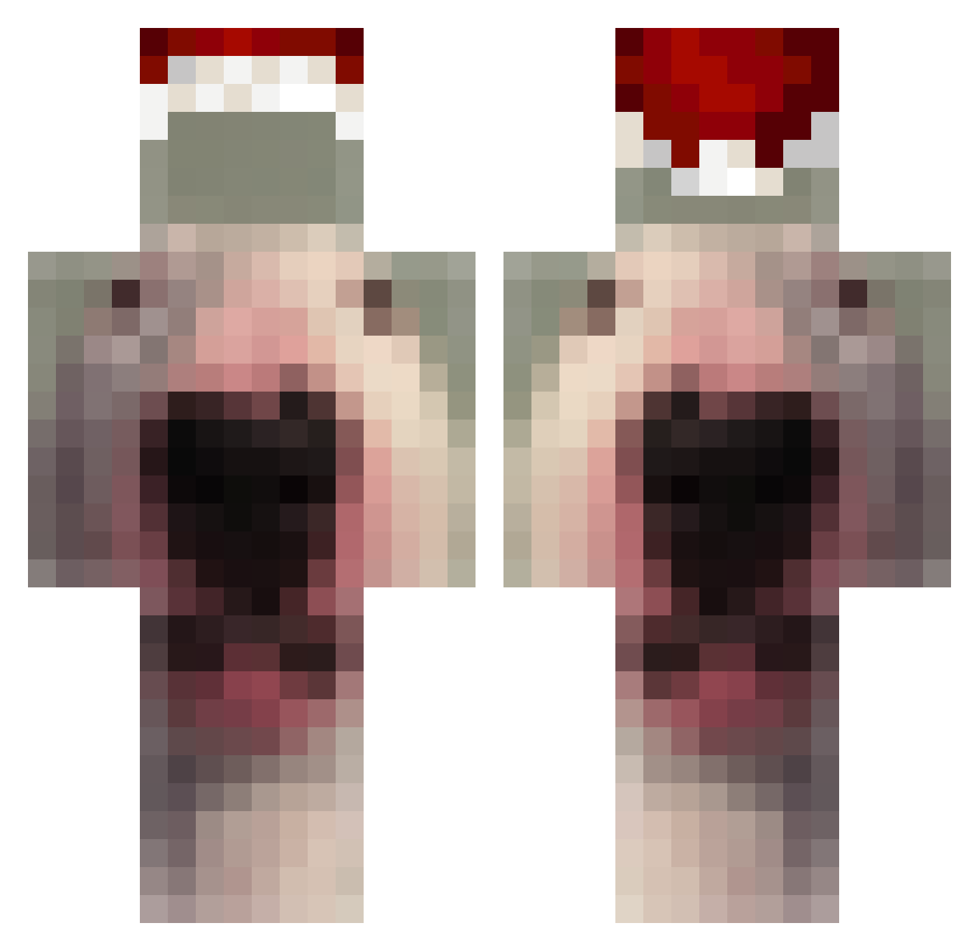 Gilbus Minecraft skin, front and back view
