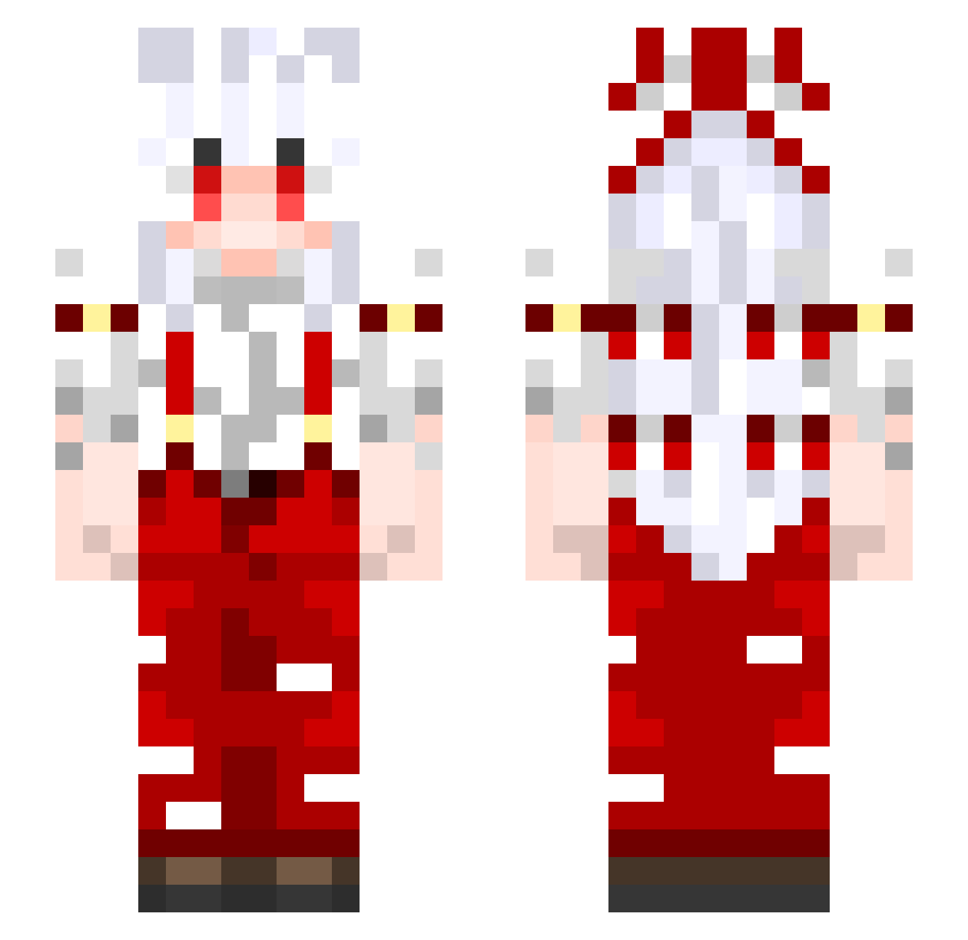 JoJioNiy Minecraft skin, front and back view