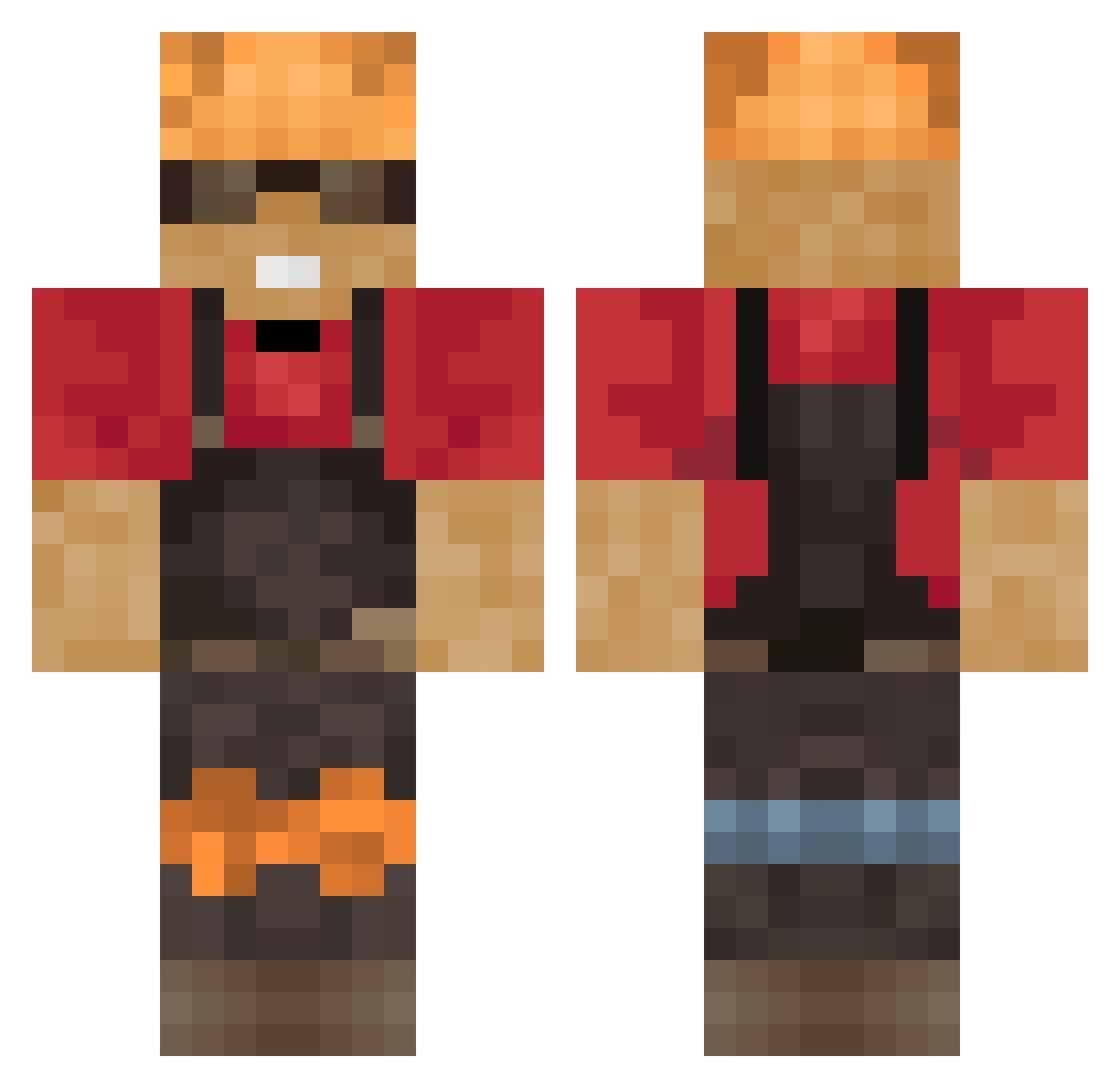 27wy Minecraft skin, front and back view