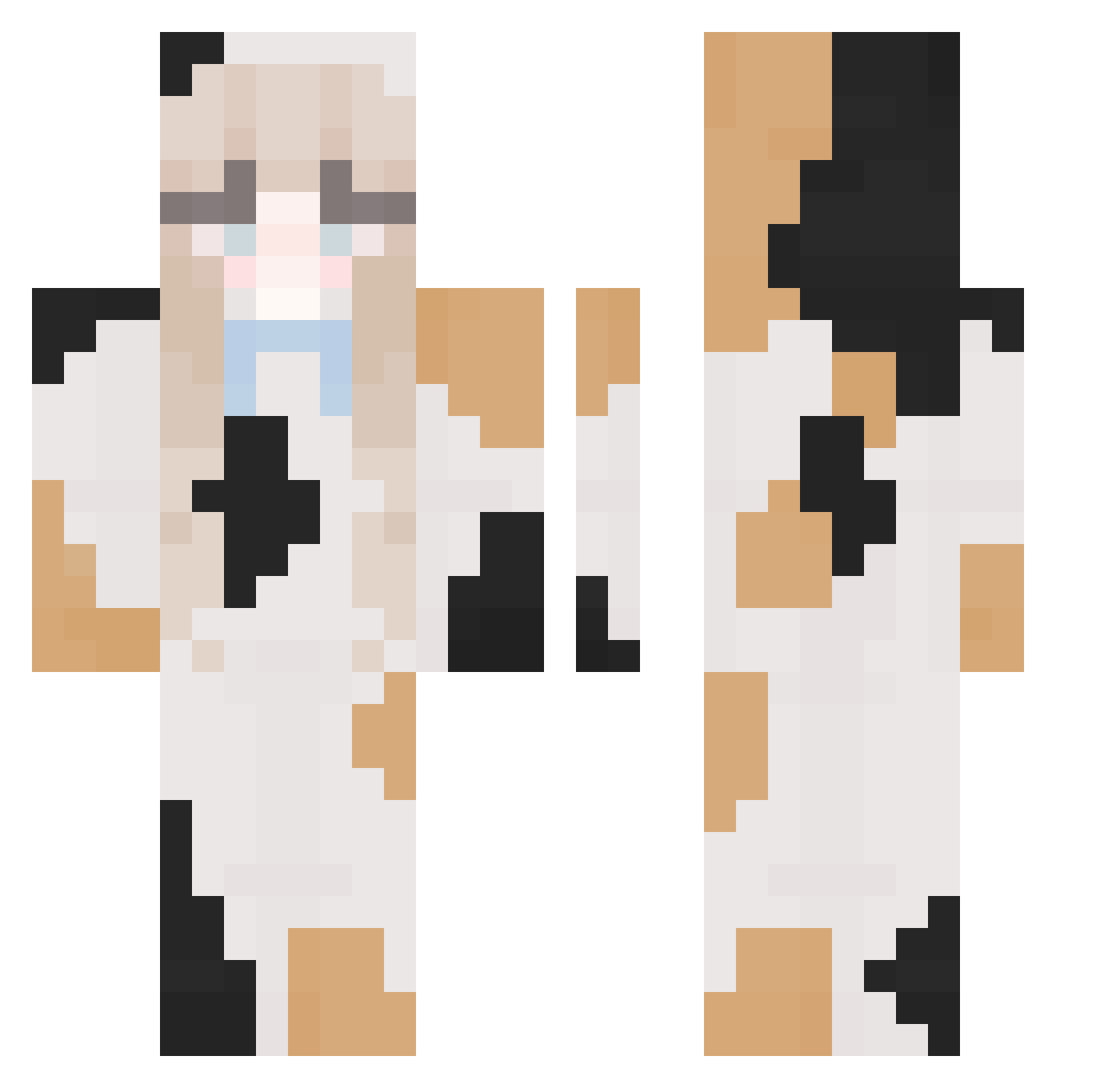 maddycat12 Minecraft skin, front and back view