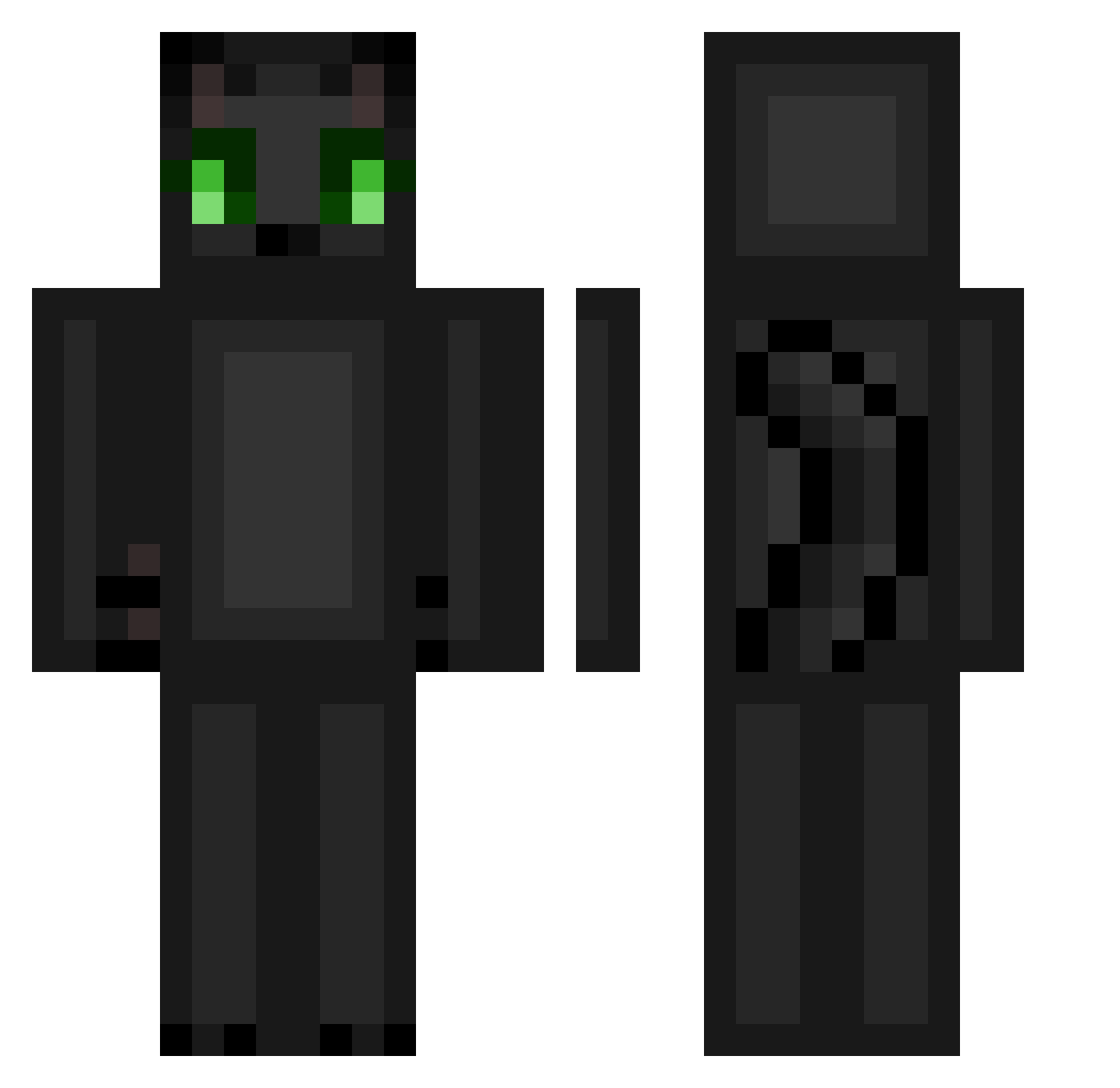 hollymartnz Minecraft skin, front and back view