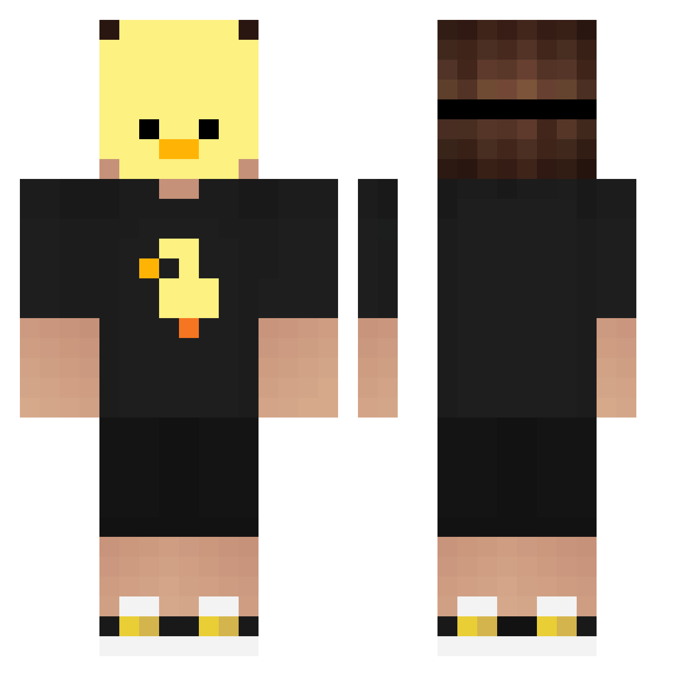 mredelek08 Minecraft skin, front and back view