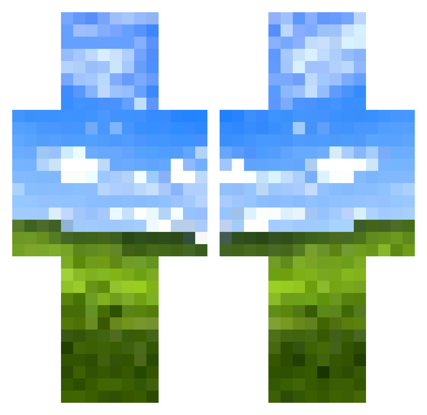 Random_2007 Minecraft skin, front and back view