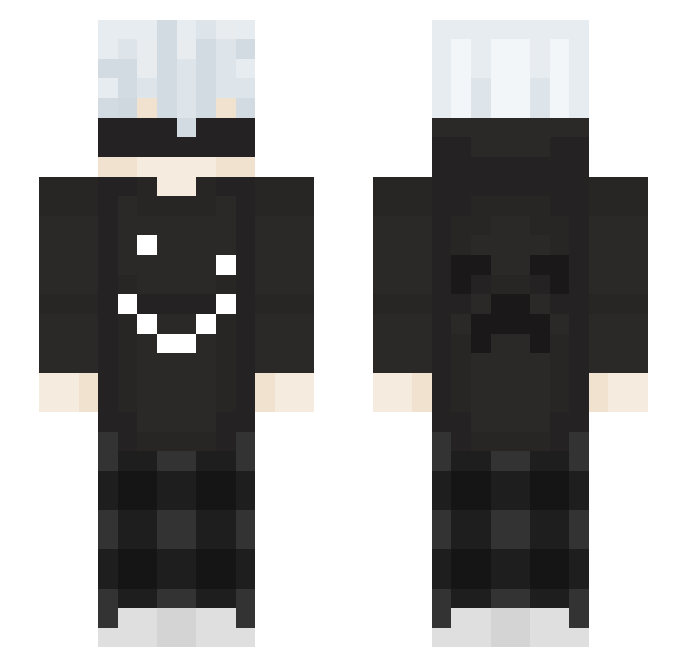 iSle3t Minecraft skin, front and back view