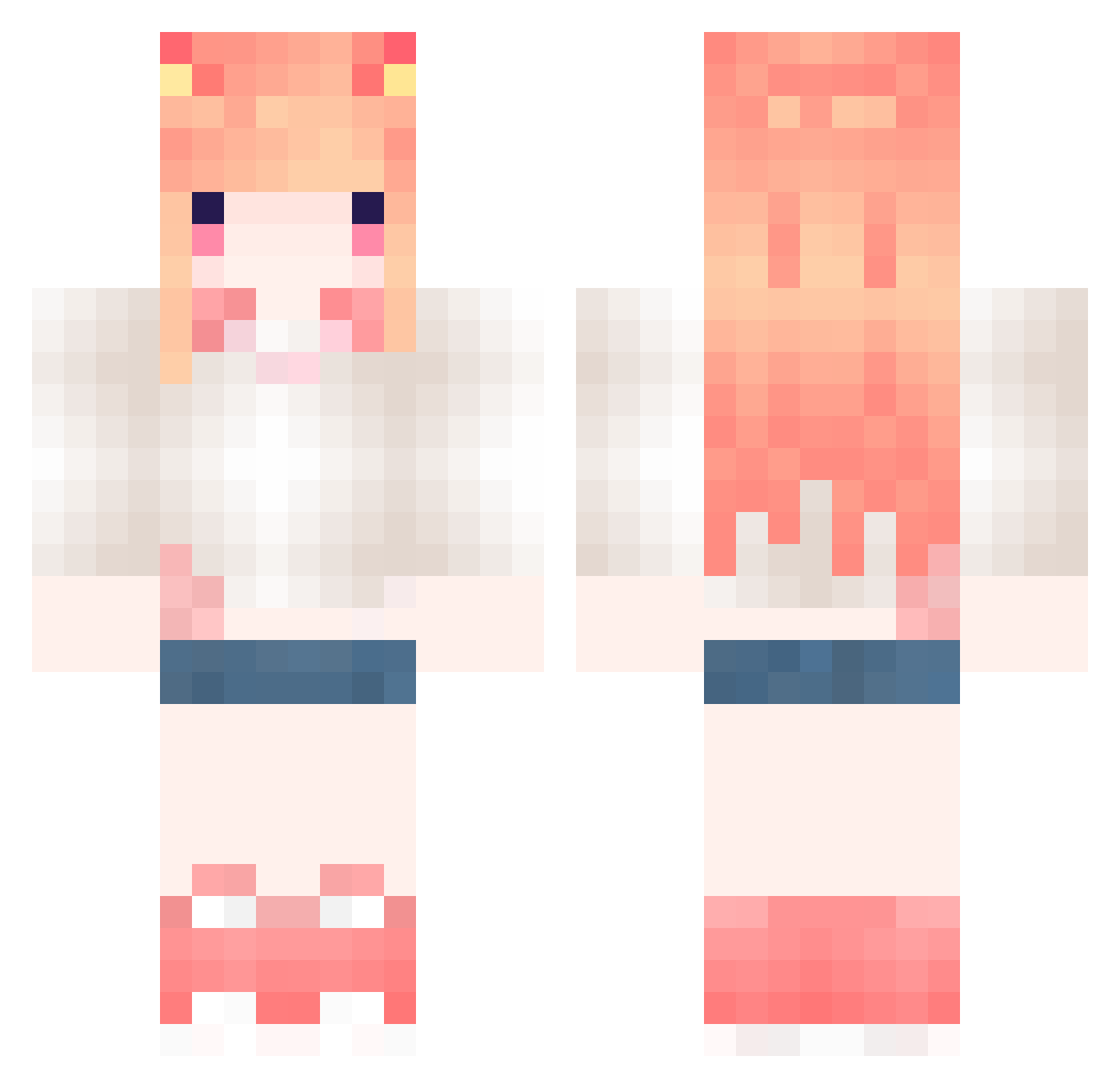 ___Mask Minecraft skin, front and back view