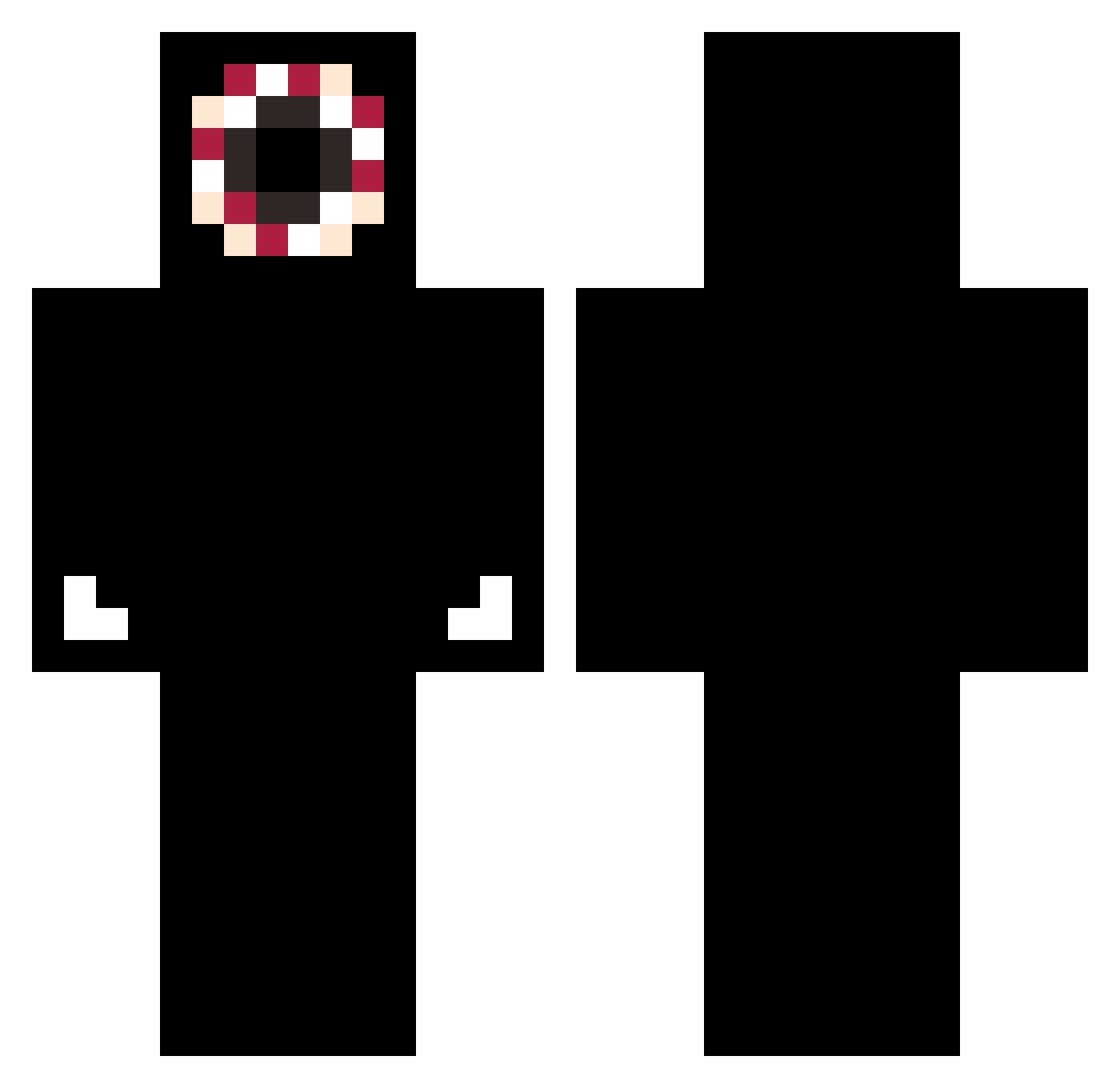 Akittoo Minecraft skin, front and back view