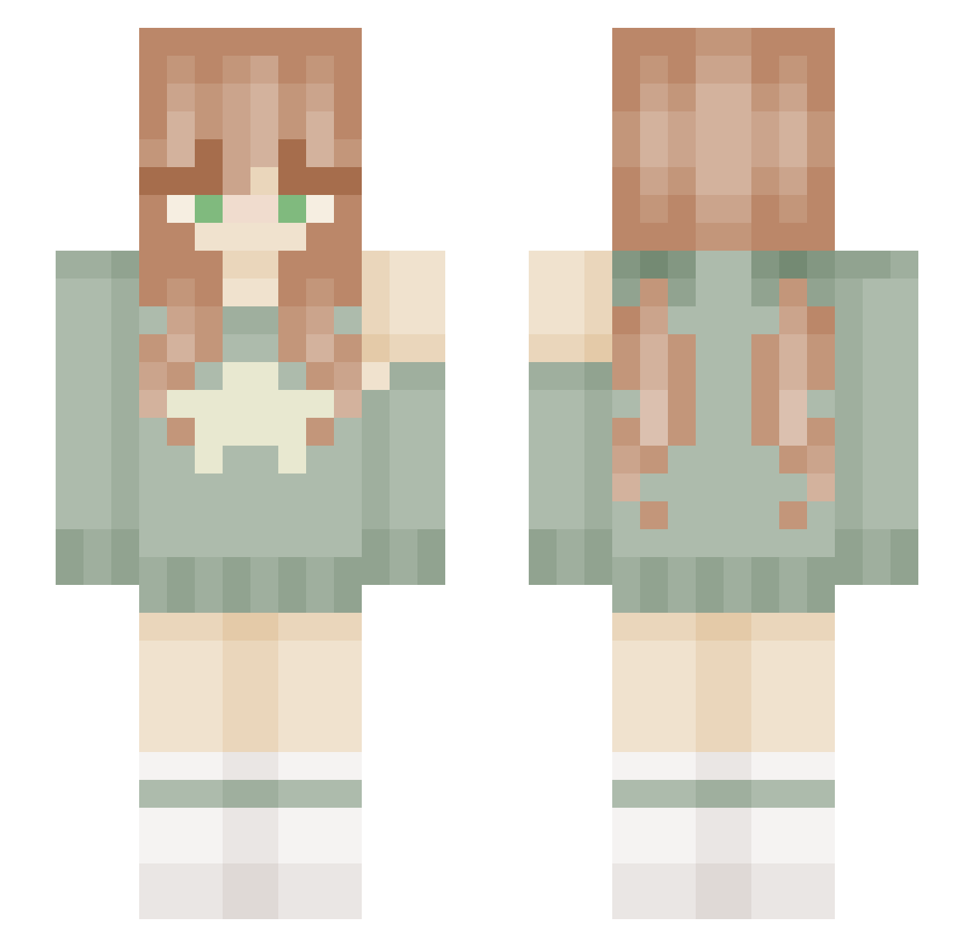 Emigrant2043 Minecraft skin, front and back view