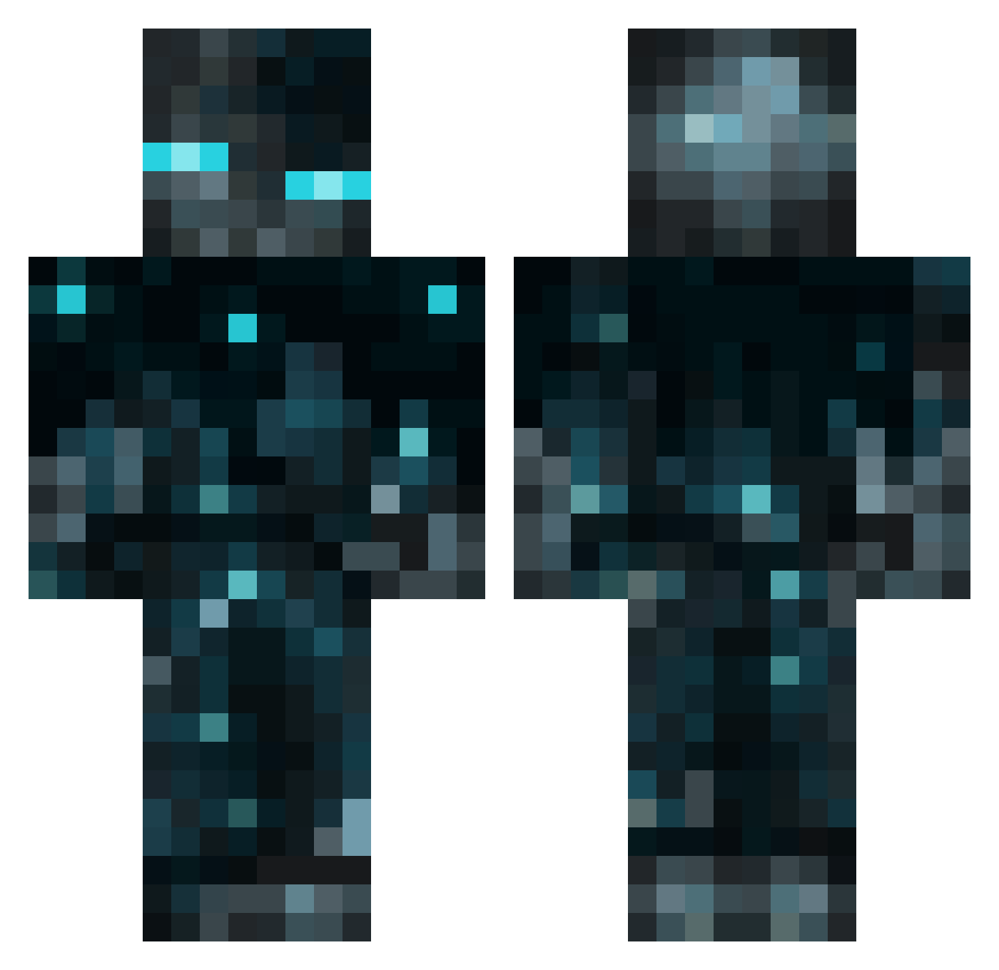 RylandFreddy232 Minecraft skin, front and back view
