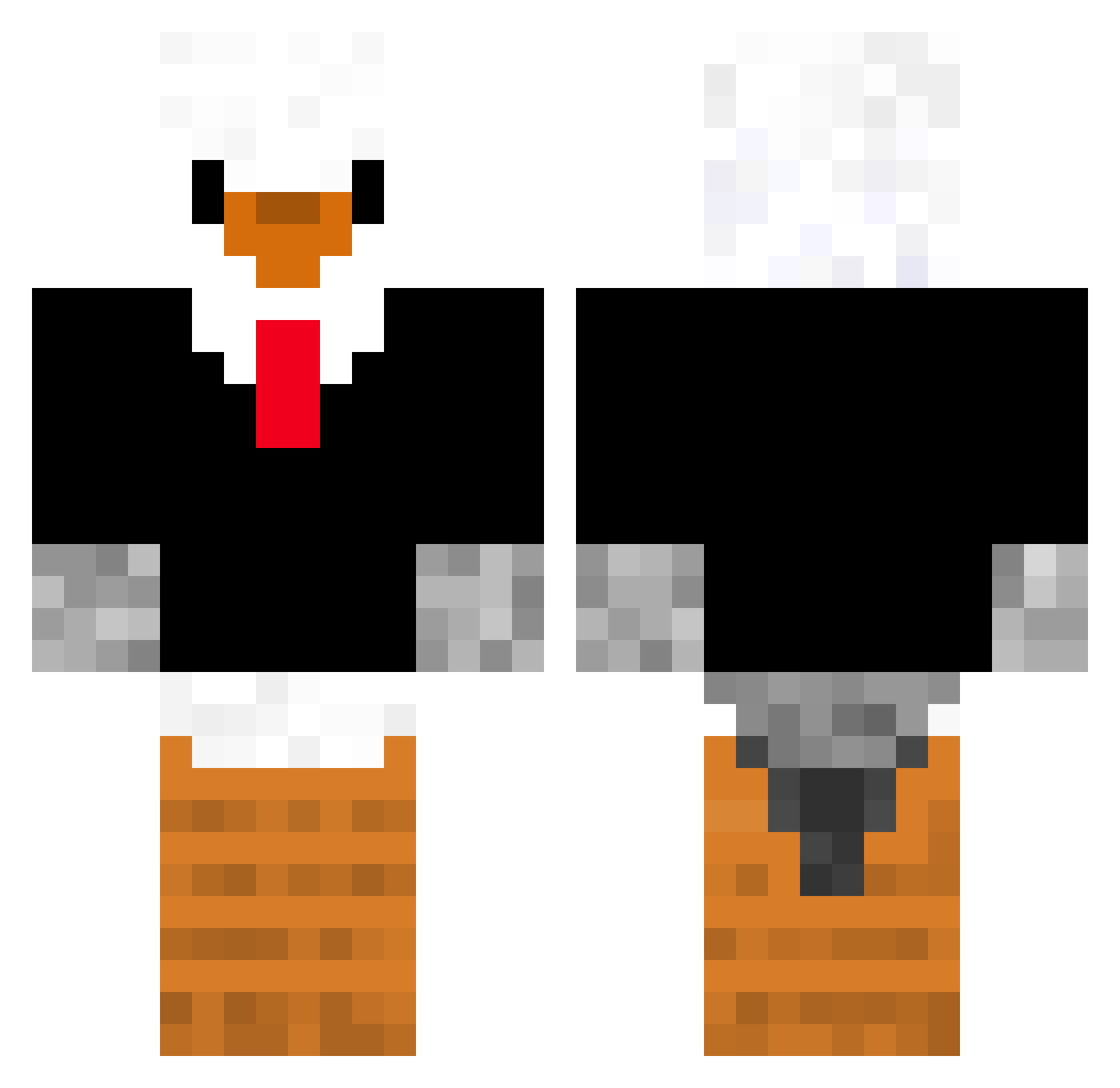 moosticks Minecraft skin, front and back view