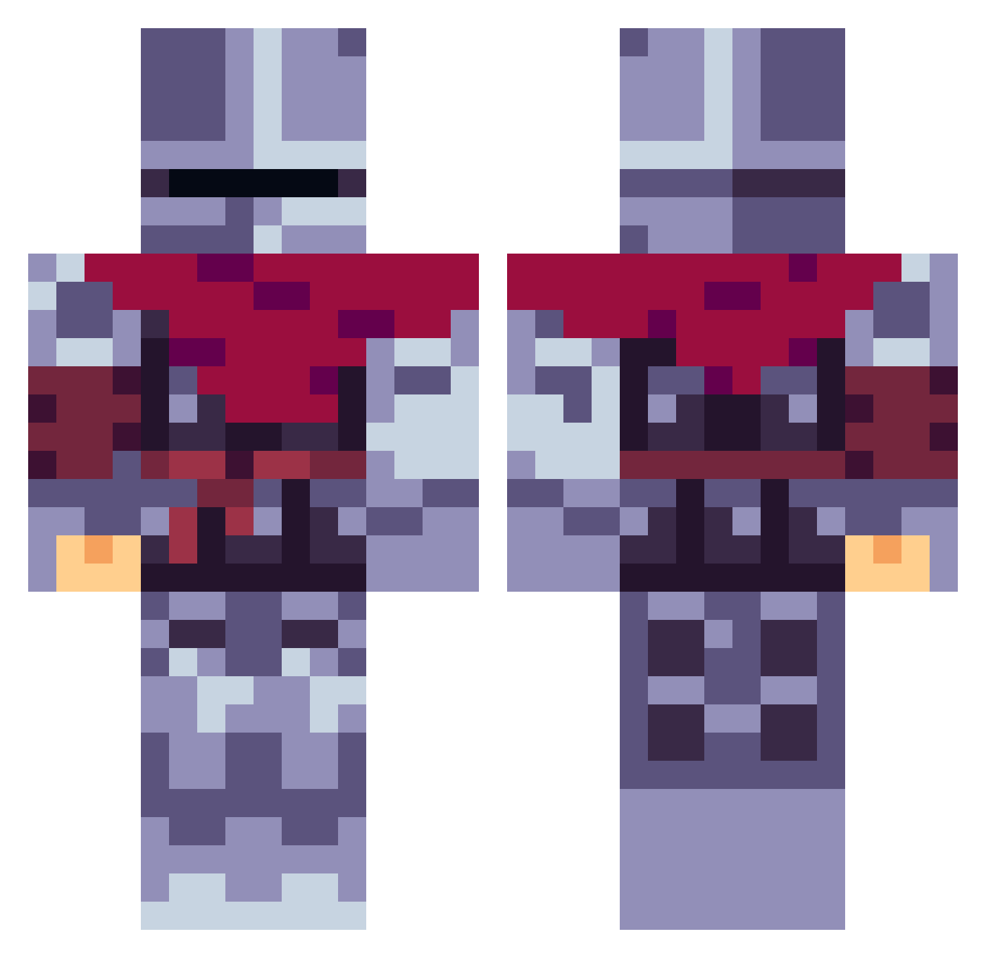KaptenKoreaa Minecraft skin, front and back view