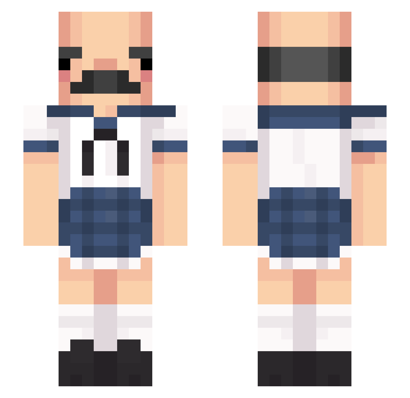 Hugo_SG24k Minecraft skin, front and back view
