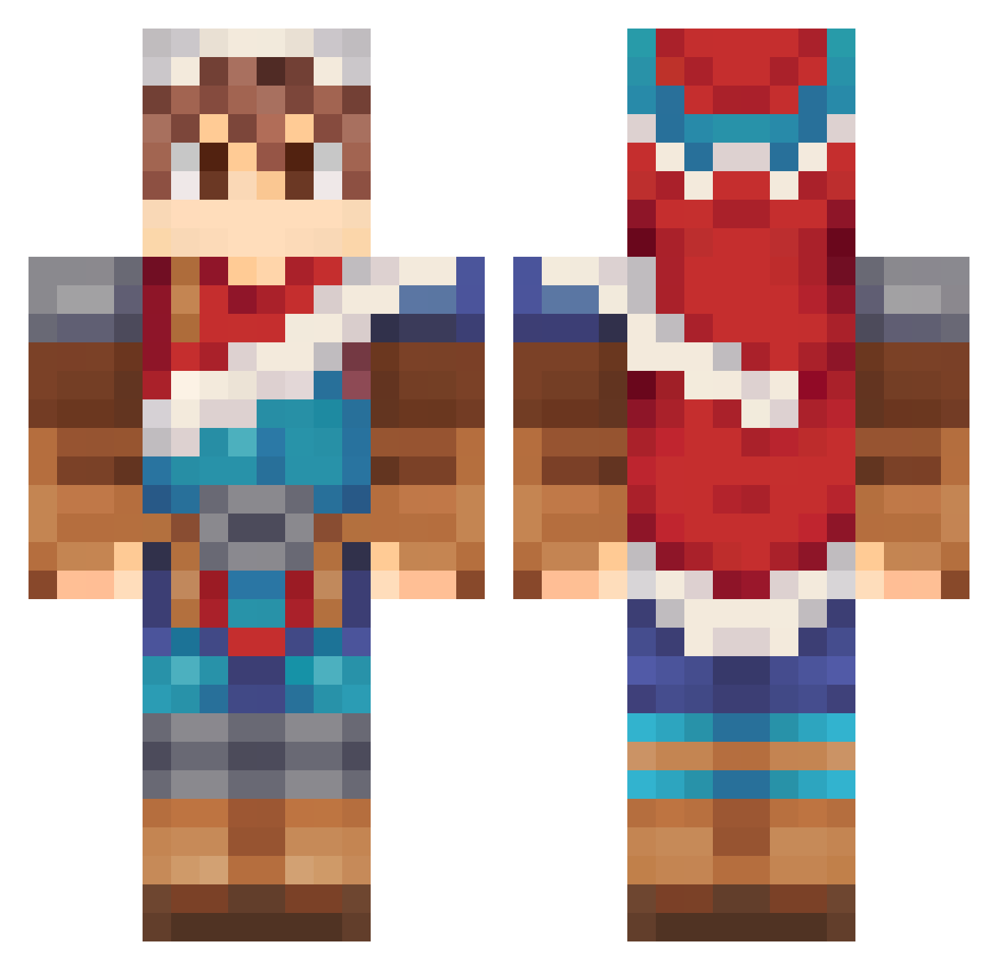 chonguitoguevara Minecraft skin, front and back view