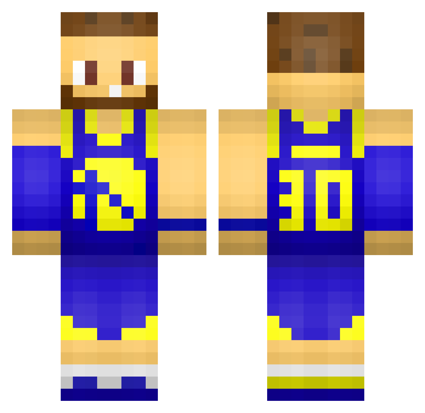 Mendesdomine Minecraft skin, front and back view