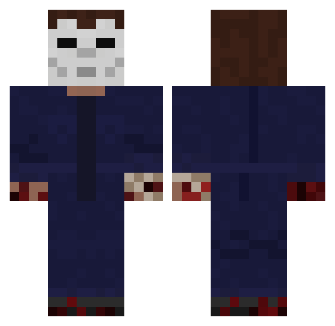 Spookylel Minecraft skin, front and back view