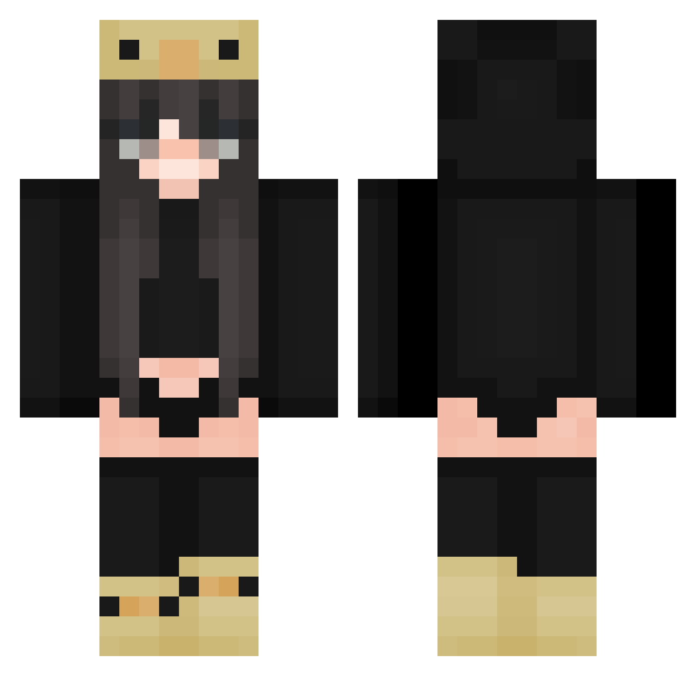 SteinisEchterBro Minecraft skin, front and back view