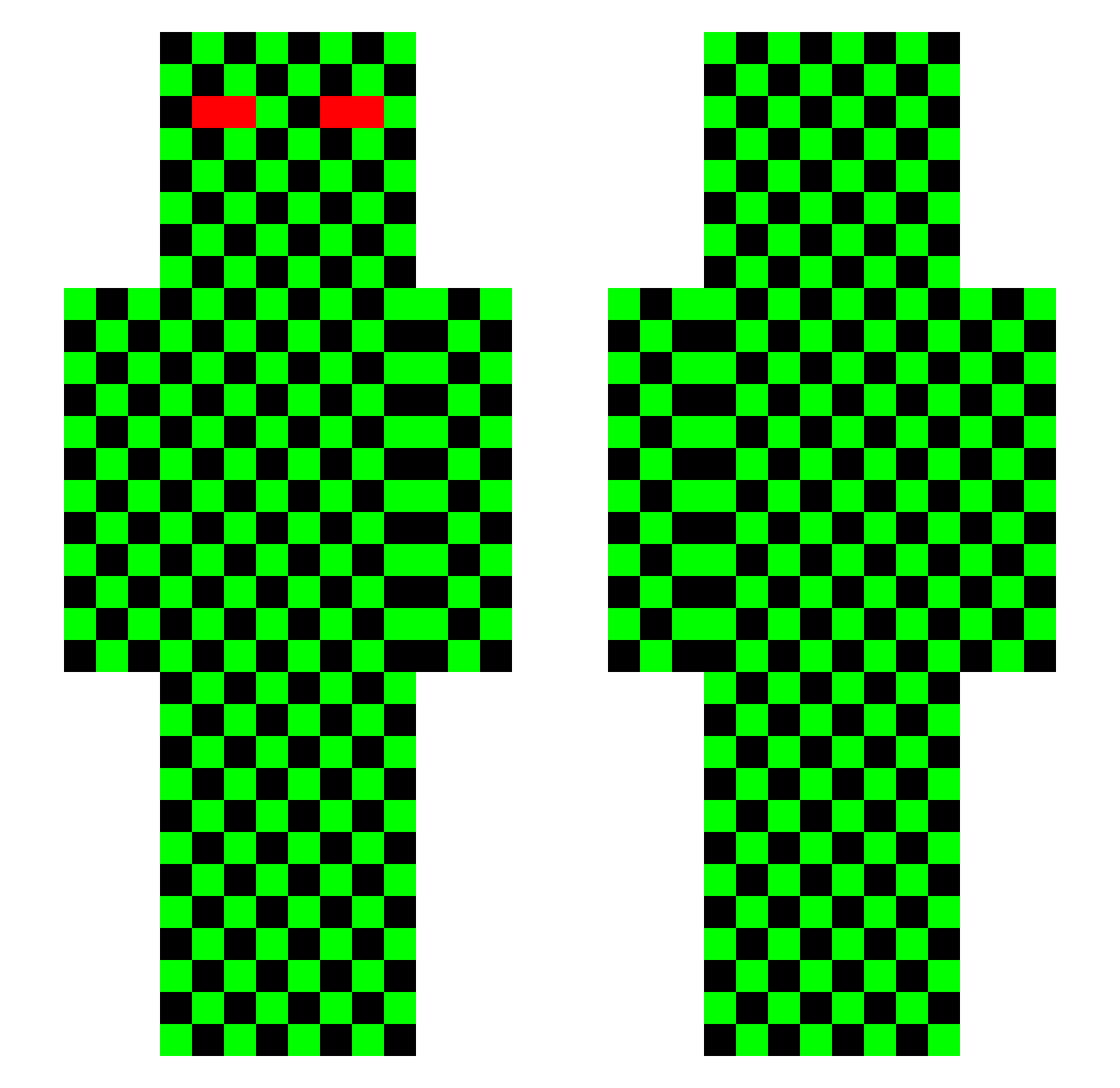 iluvdogs22 Minecraft skin, front and back view