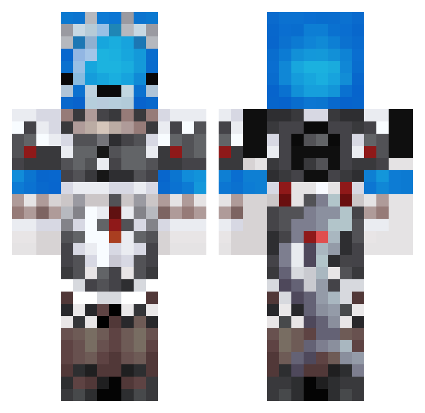 LBJ_XxHachixX Minecraft skin, front and back view