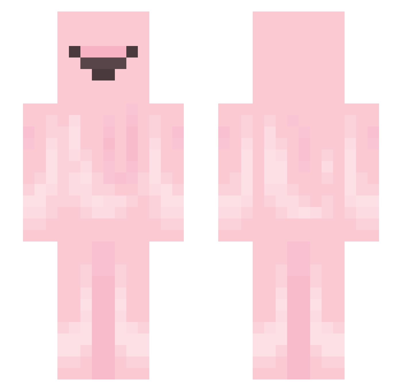 ShiraMoony Minecraft skin, front and back view