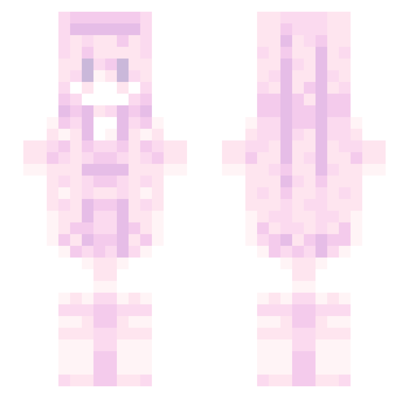 Lyan_Desu Minecraft skin, front and back view