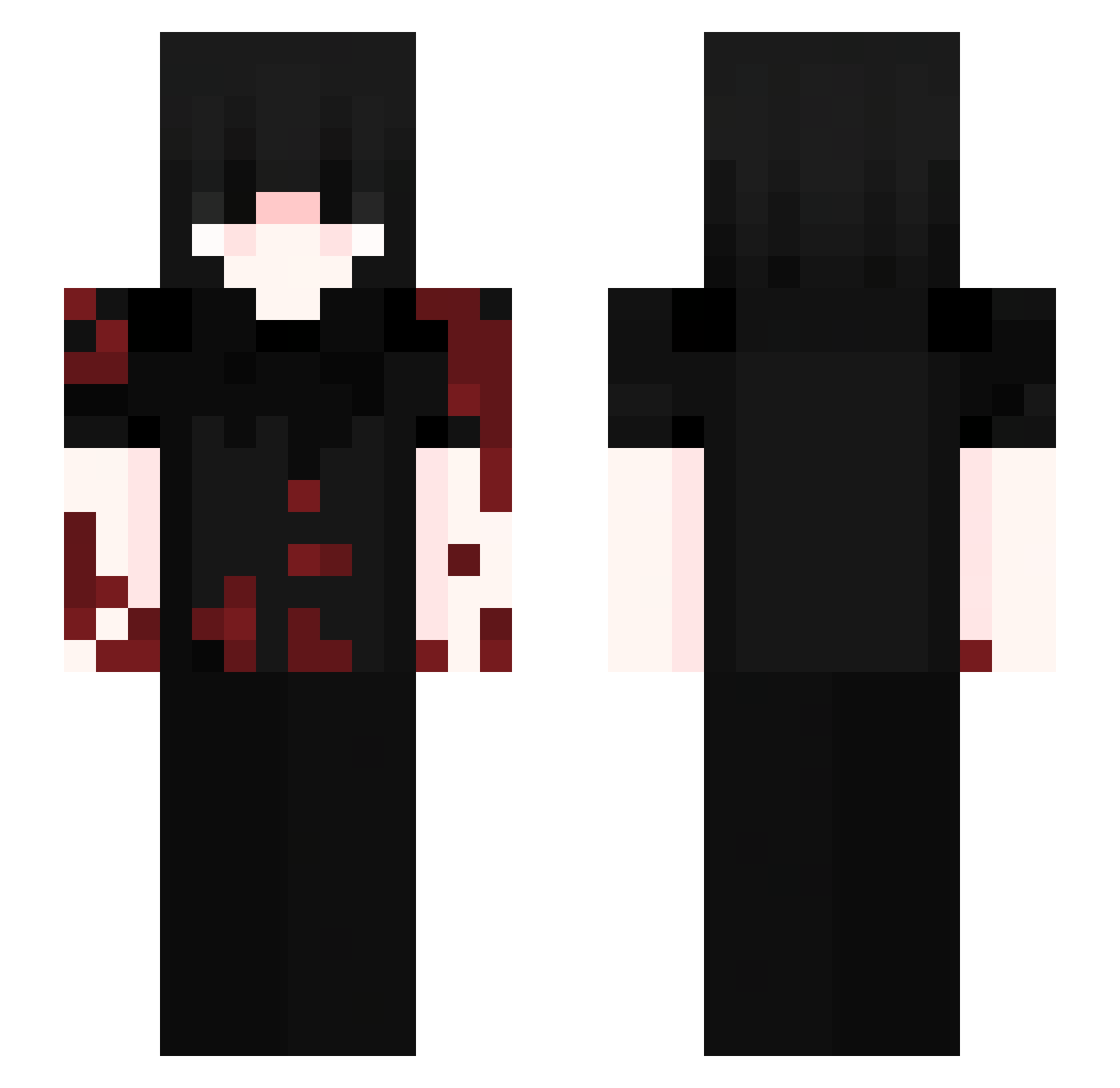Tifj Minecraft skin, front and back view