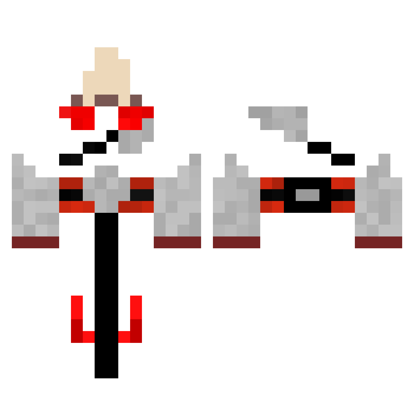 PeanutNotButter Minecraft skin, front and back view