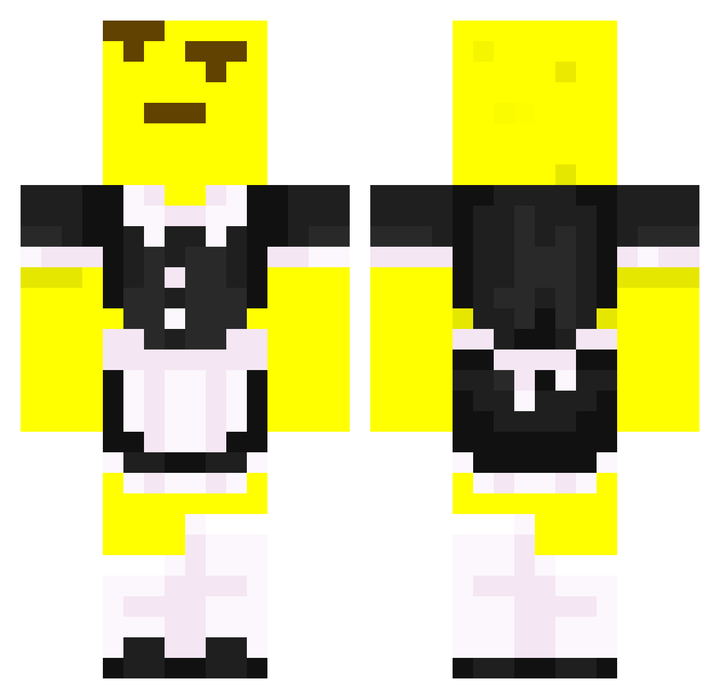 Zimmer_Pflanze Minecraft skin, front and back view