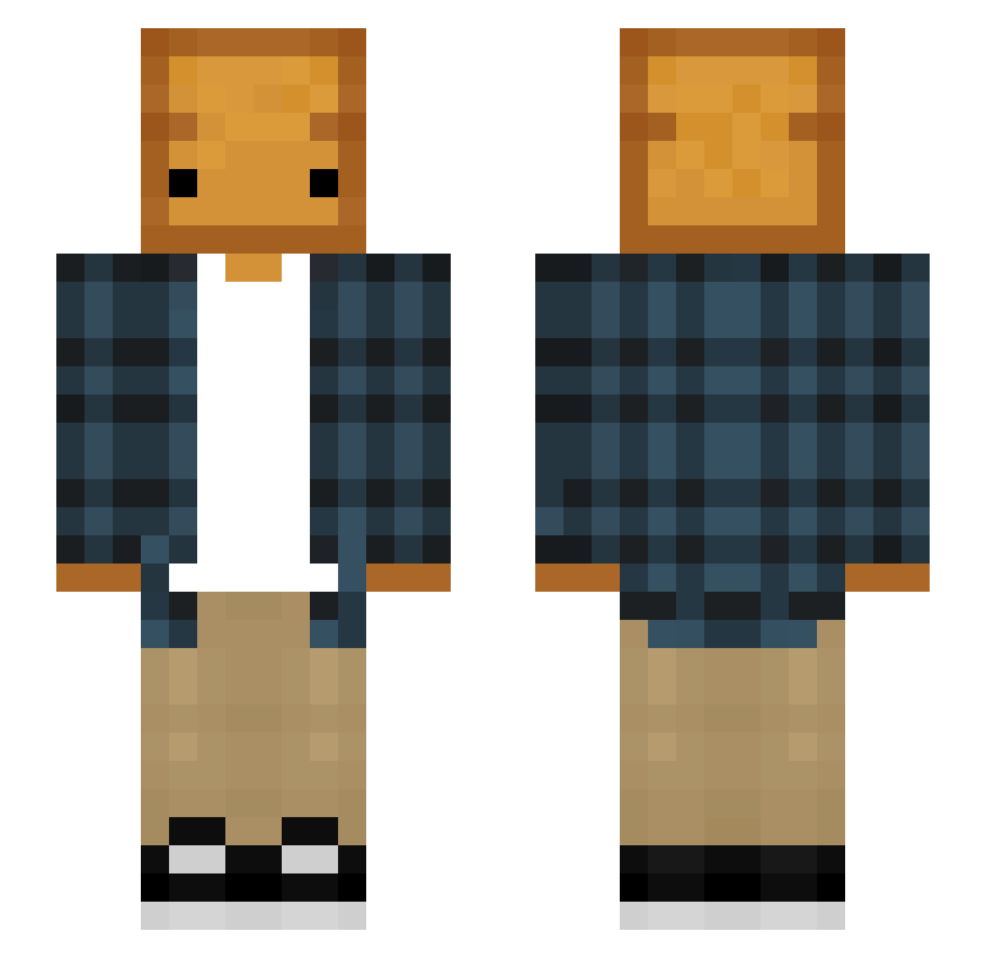 Lordpanecillo Minecraft skin, front and back view