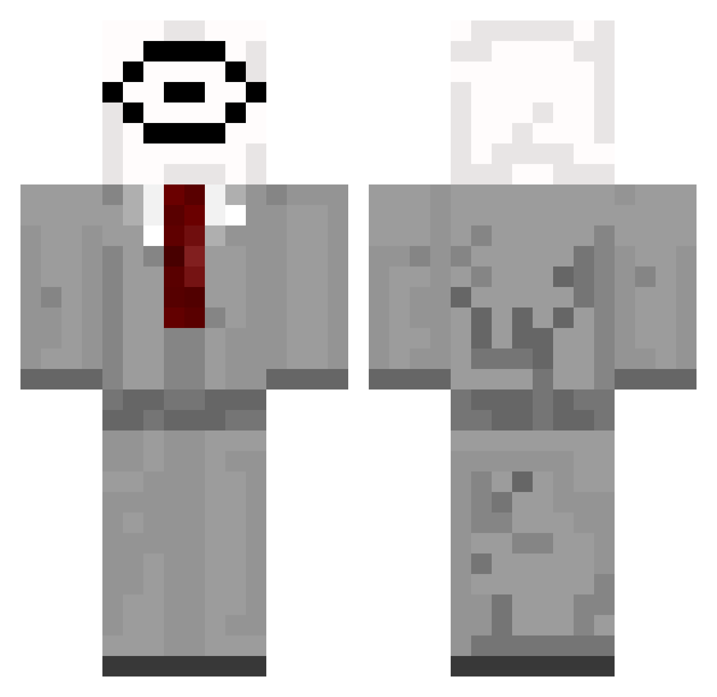 LeDieuDesPigeons Minecraft skin, front and back view
