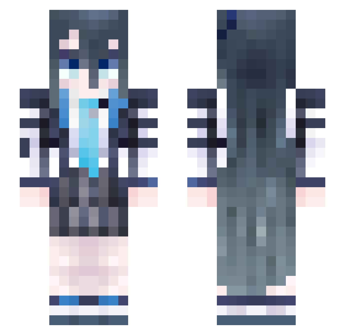 AltoCIef Minecraft skin, front and back view