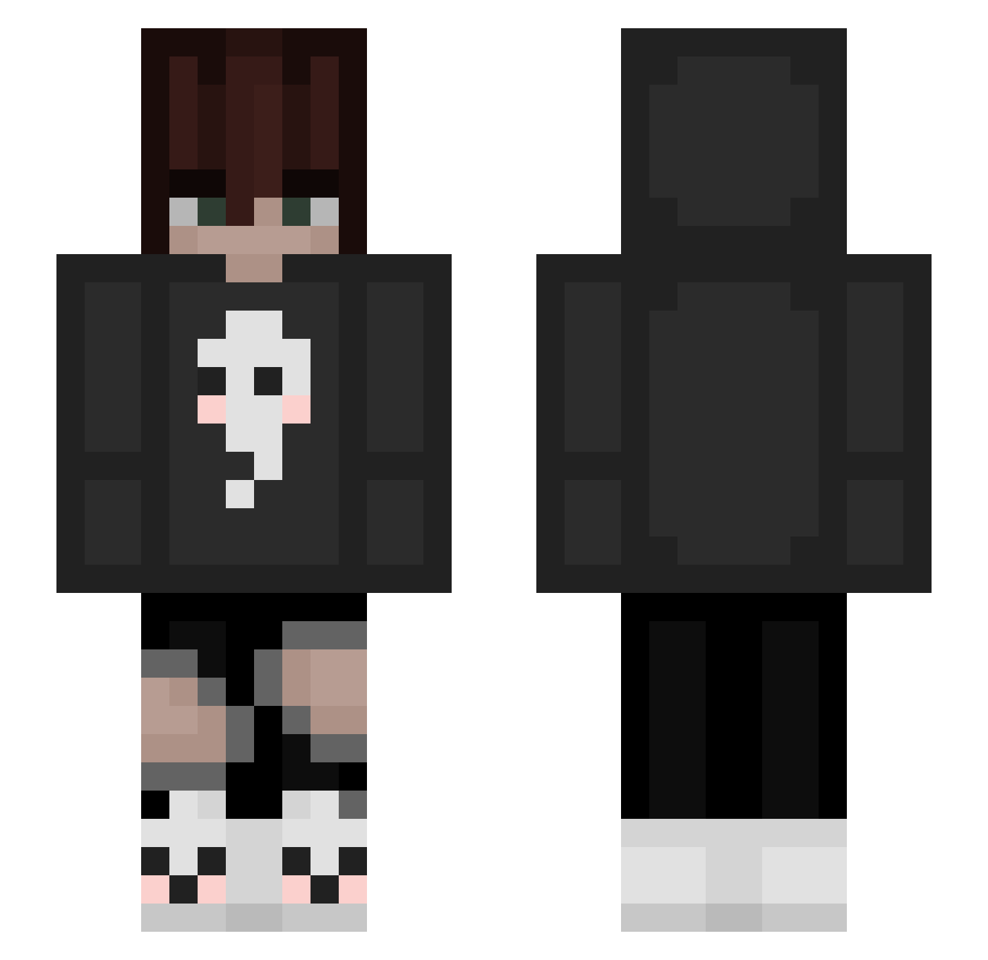 Olidine Minecraft skin, front and back view
