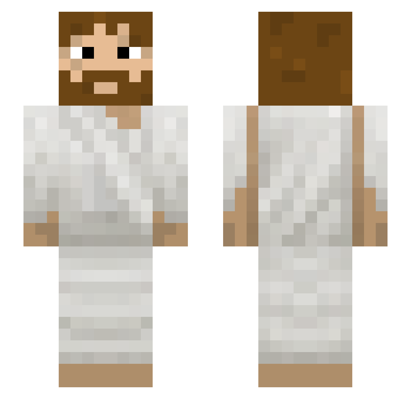 JESUSISLORDD Minecraft skin, front and back view