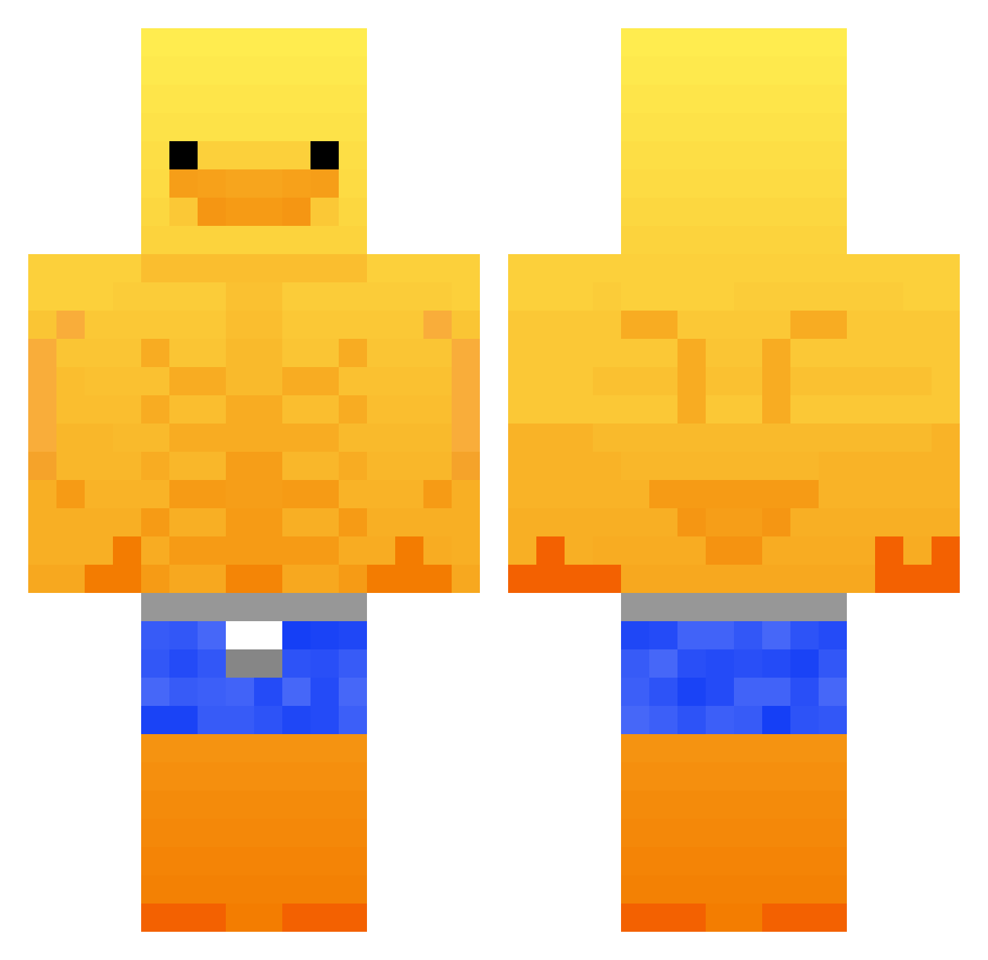 Complexbutsimple Minecraft skin, front and back view