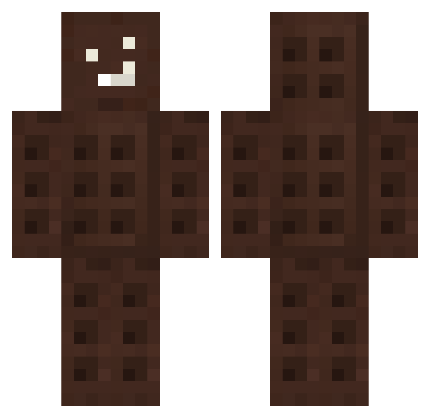 Potatomun09 Minecraft skin, front and back view