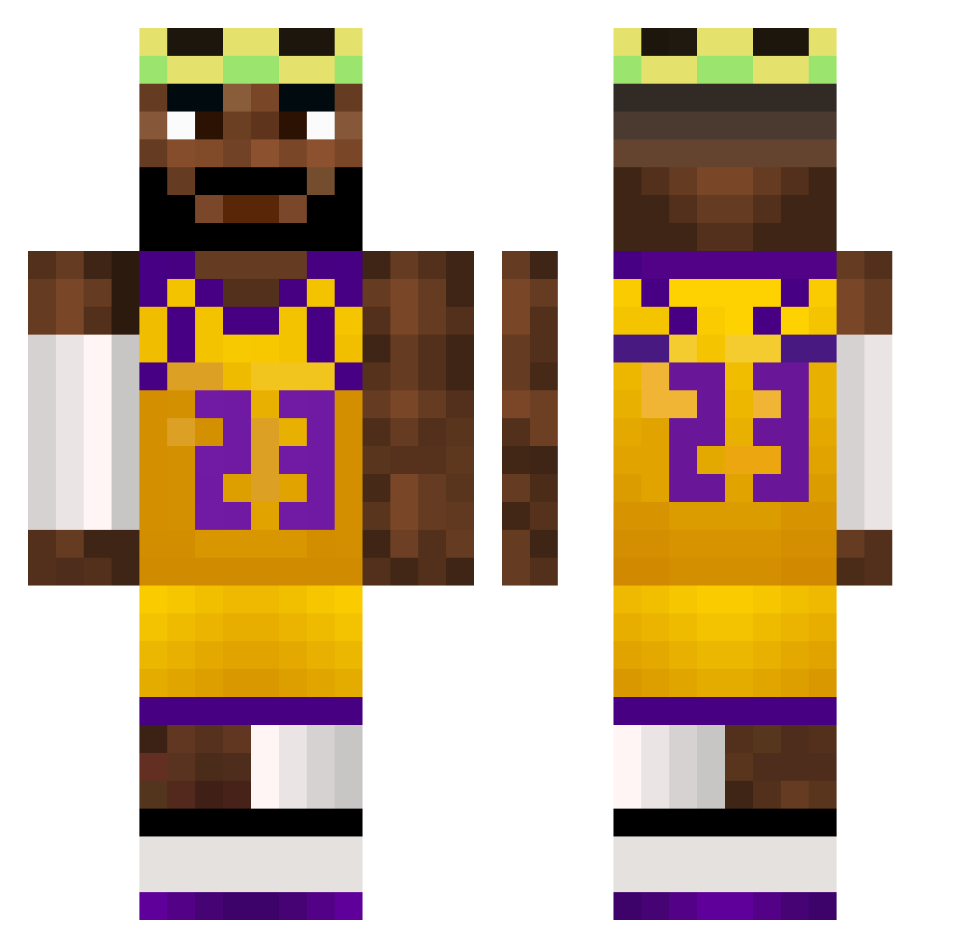 eldenlard Minecraft skin, front and back view