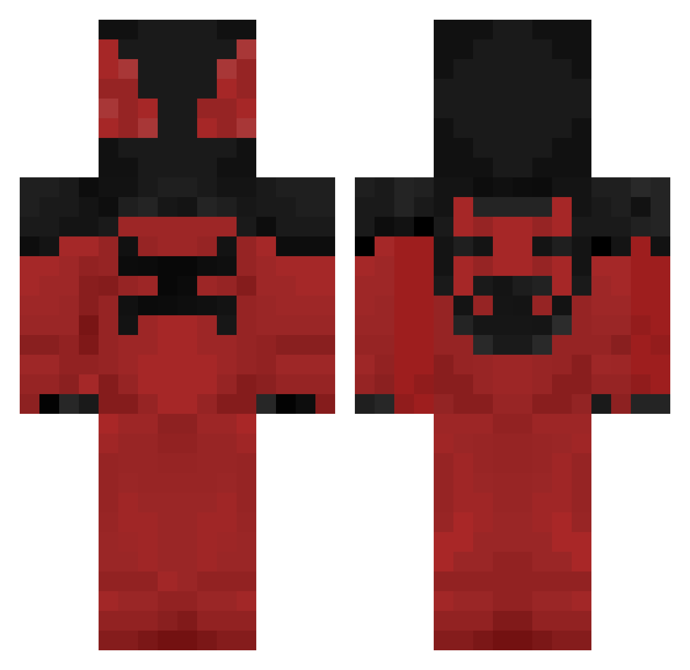 Ramixy Minecraft skin, front and back view