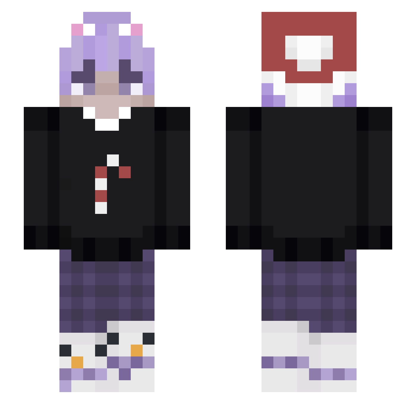 Mest Minecraft skin, front and back view