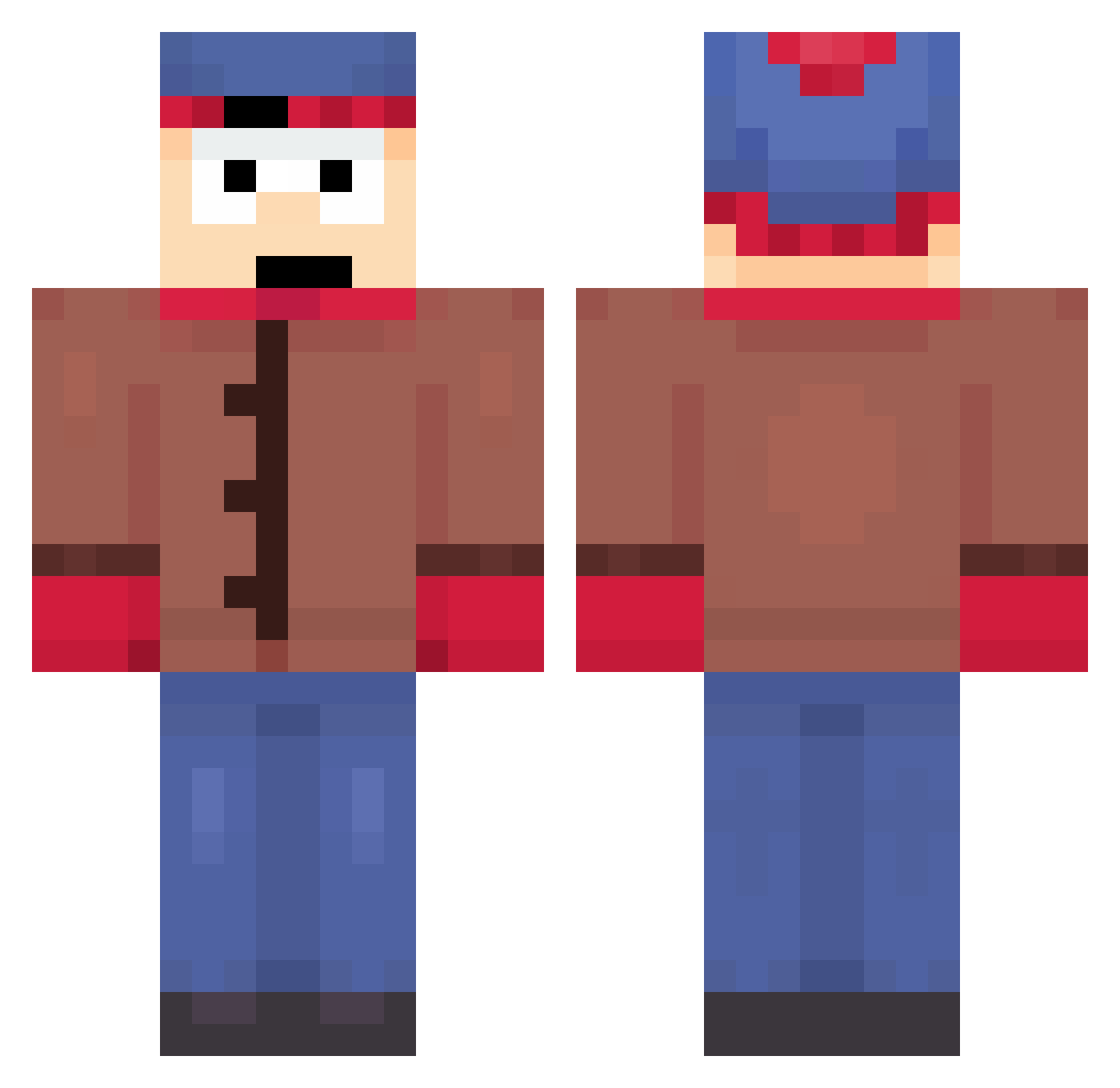 OofNugget1260 Minecraft skin, front and back view