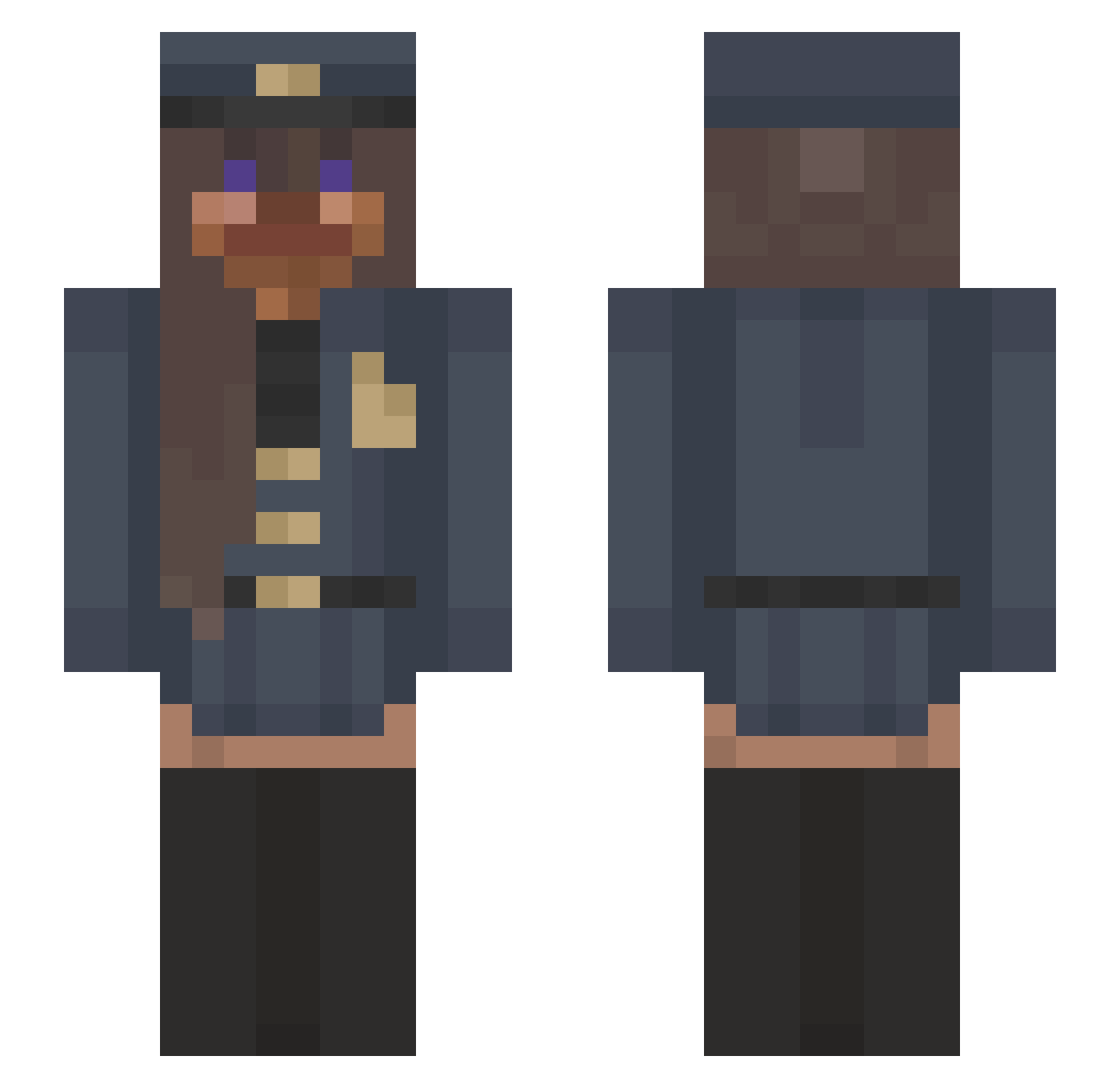 TroleqR3al Minecraft skin, front and back view