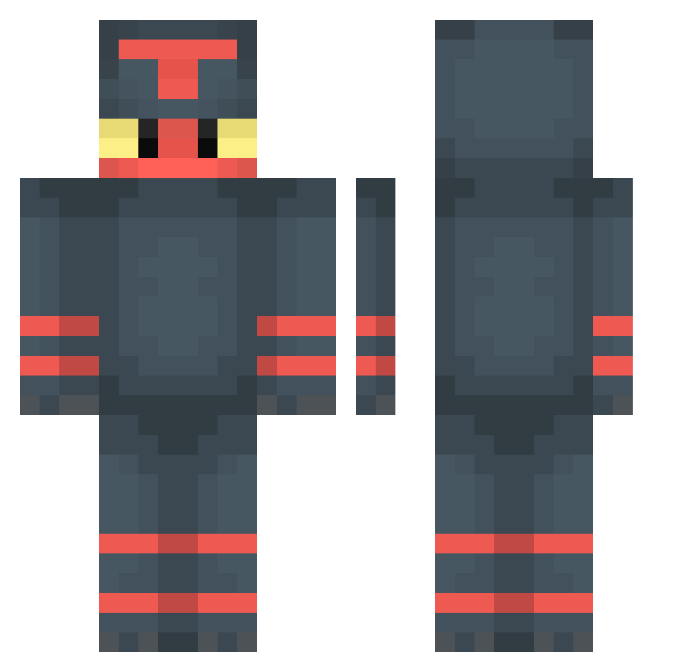 ZAZSDS Minecraft skin, front and back view