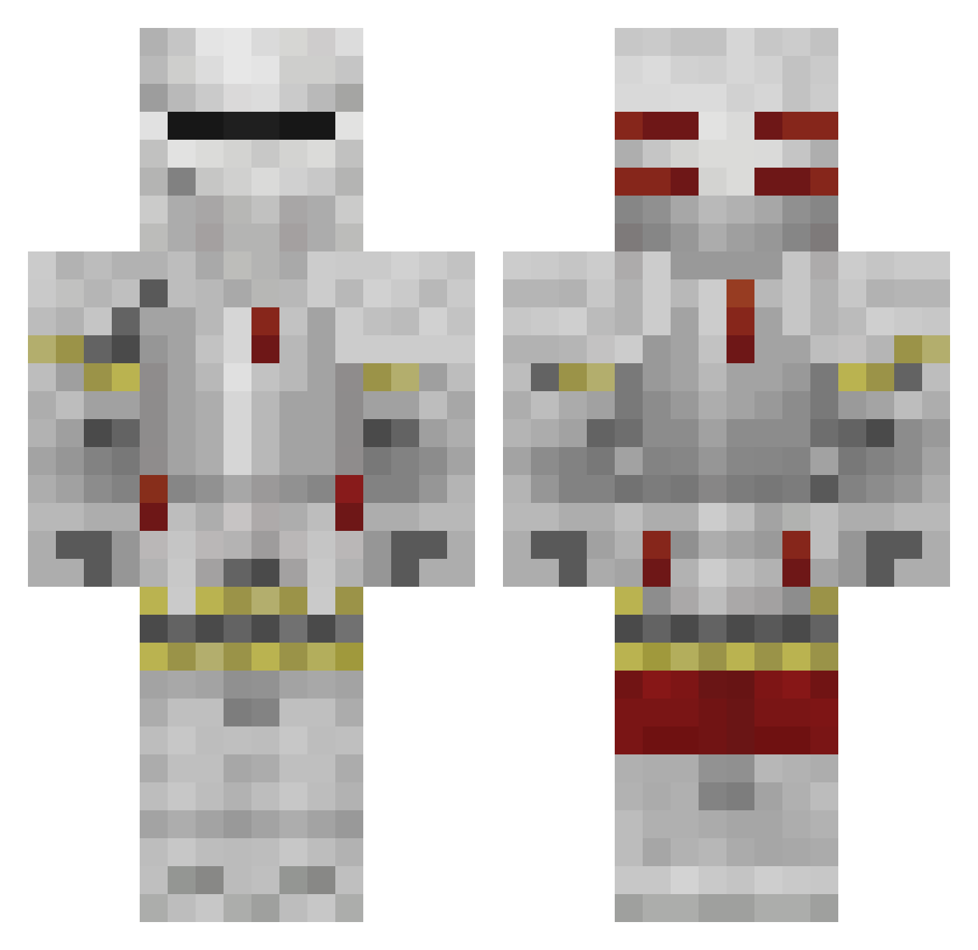 Vapais Minecraft skin, front and back view