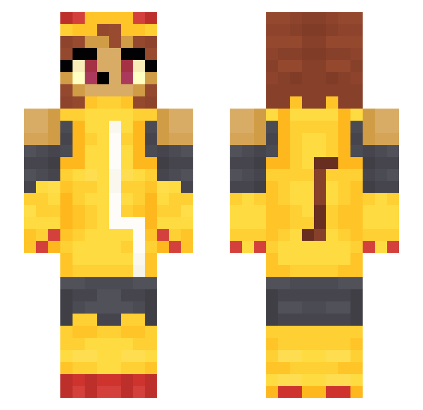 PugMan546 Minecraft skin, front and back view