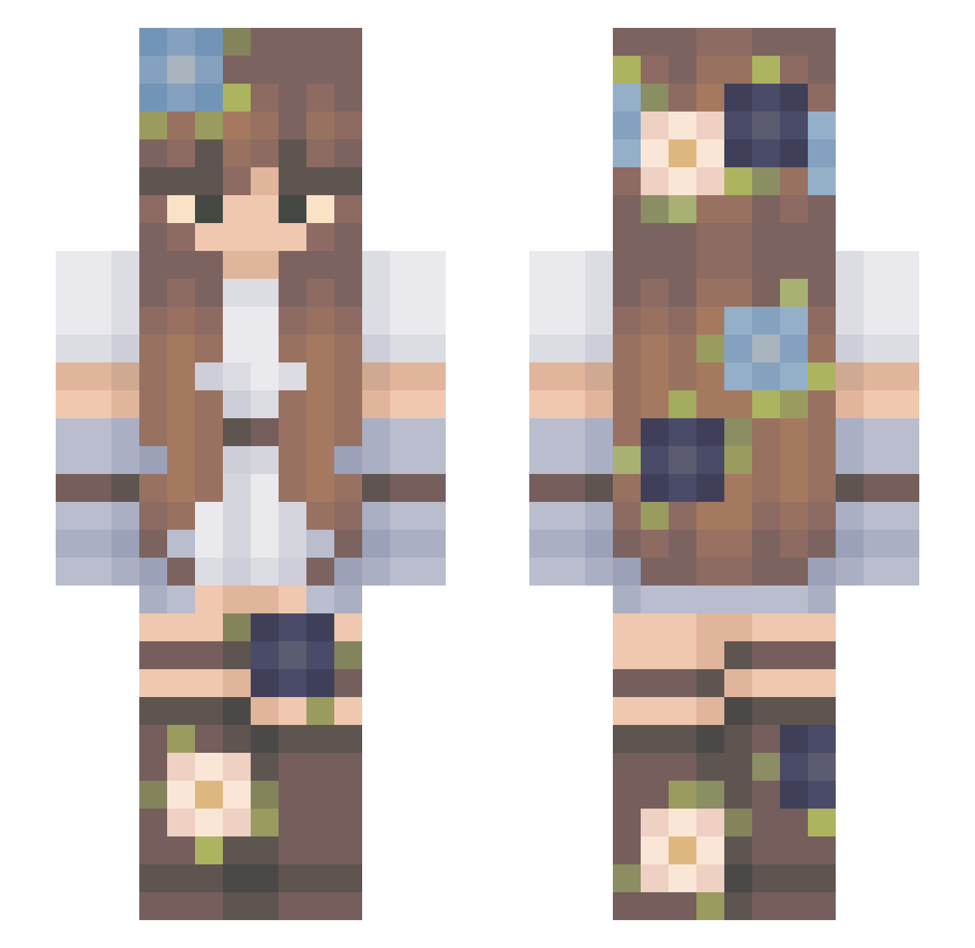 LeuzeEnBato Minecraft skin, front and back view